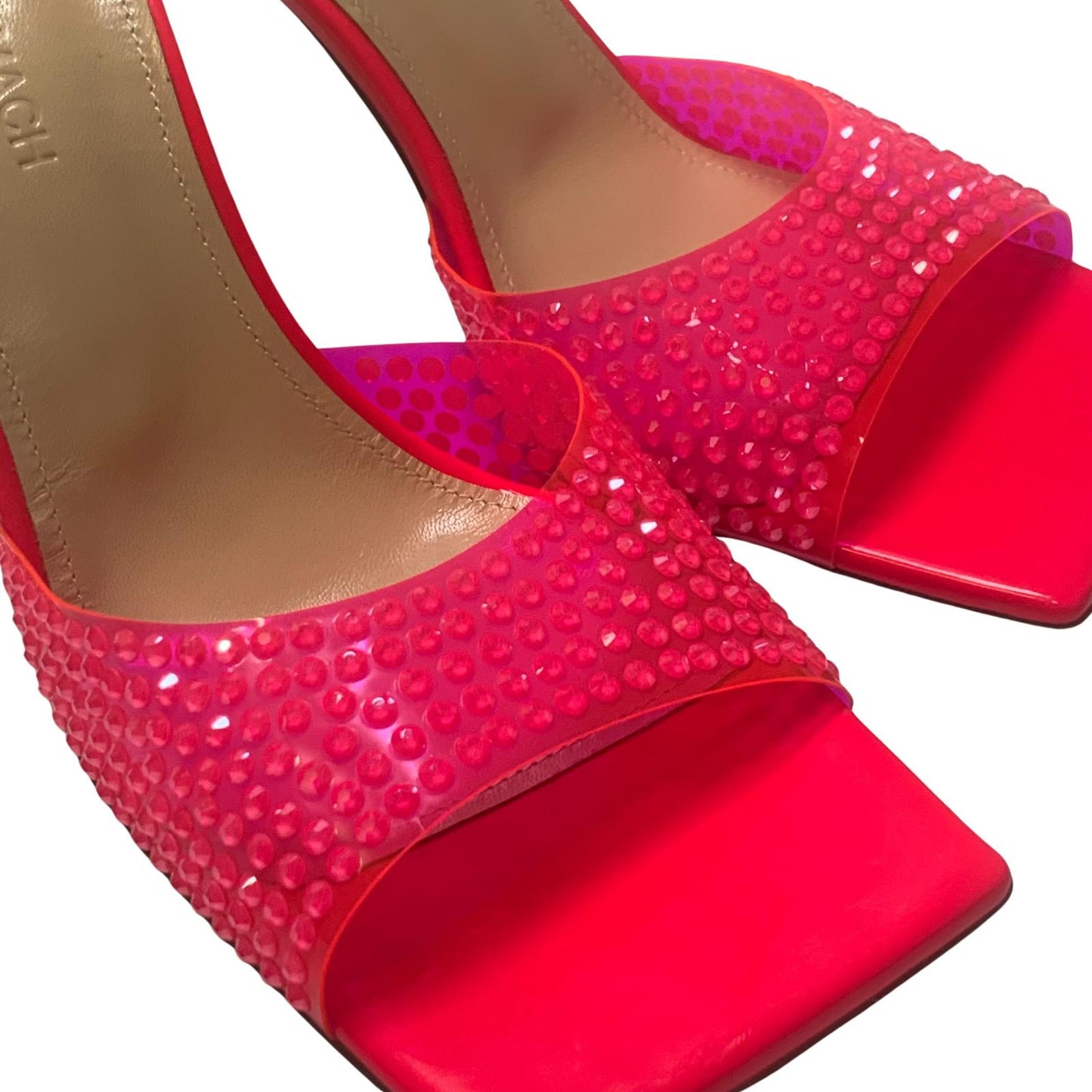 MACH & MACH Star Crystal 95 High Heel Mule Shoes Pink IT35.5 UK2.5 RRP905 BNIB