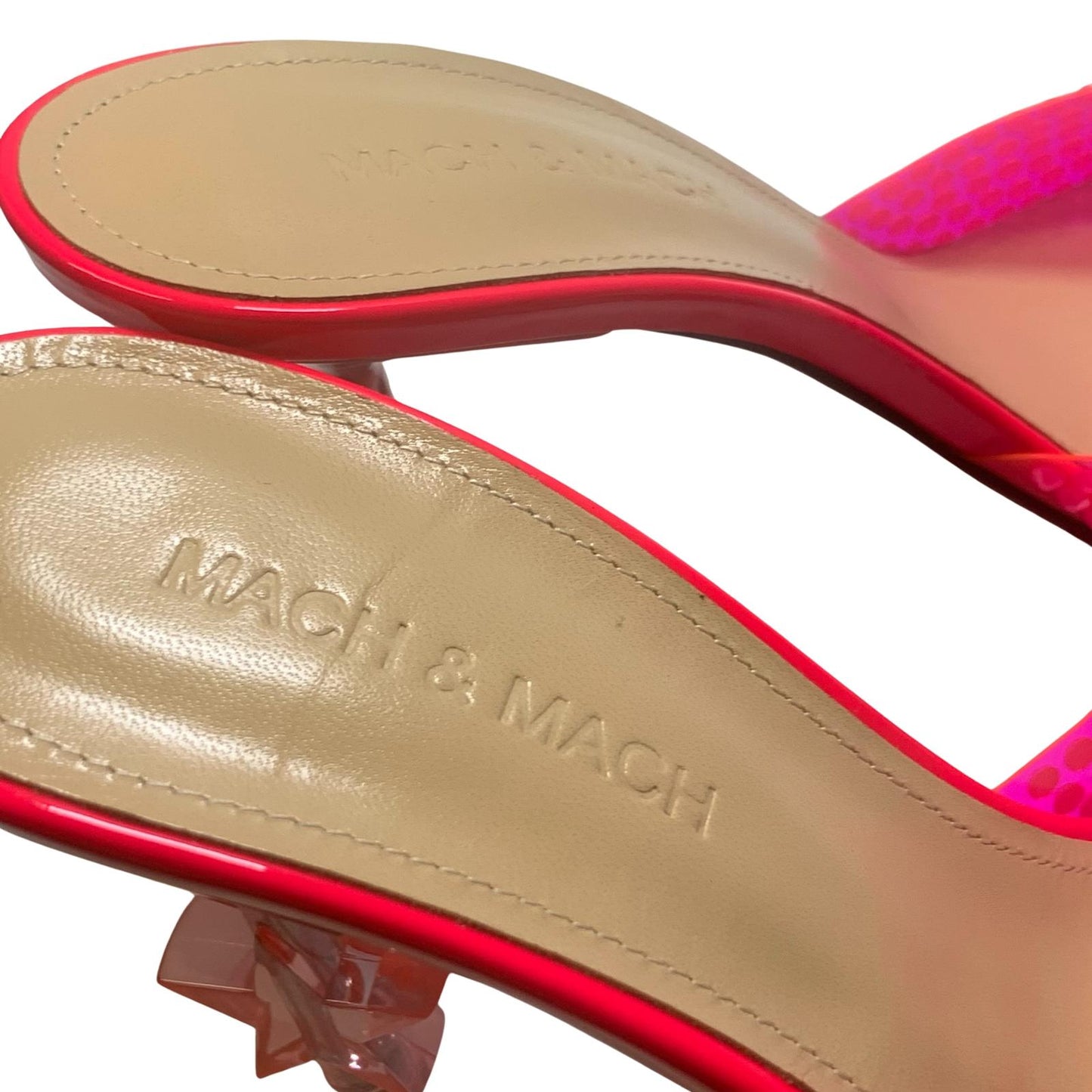 MACH & MACH Star Crystal 95 High Heel Mule Shoes PinkIT37.5 UK4.5 RRP905 BNIB