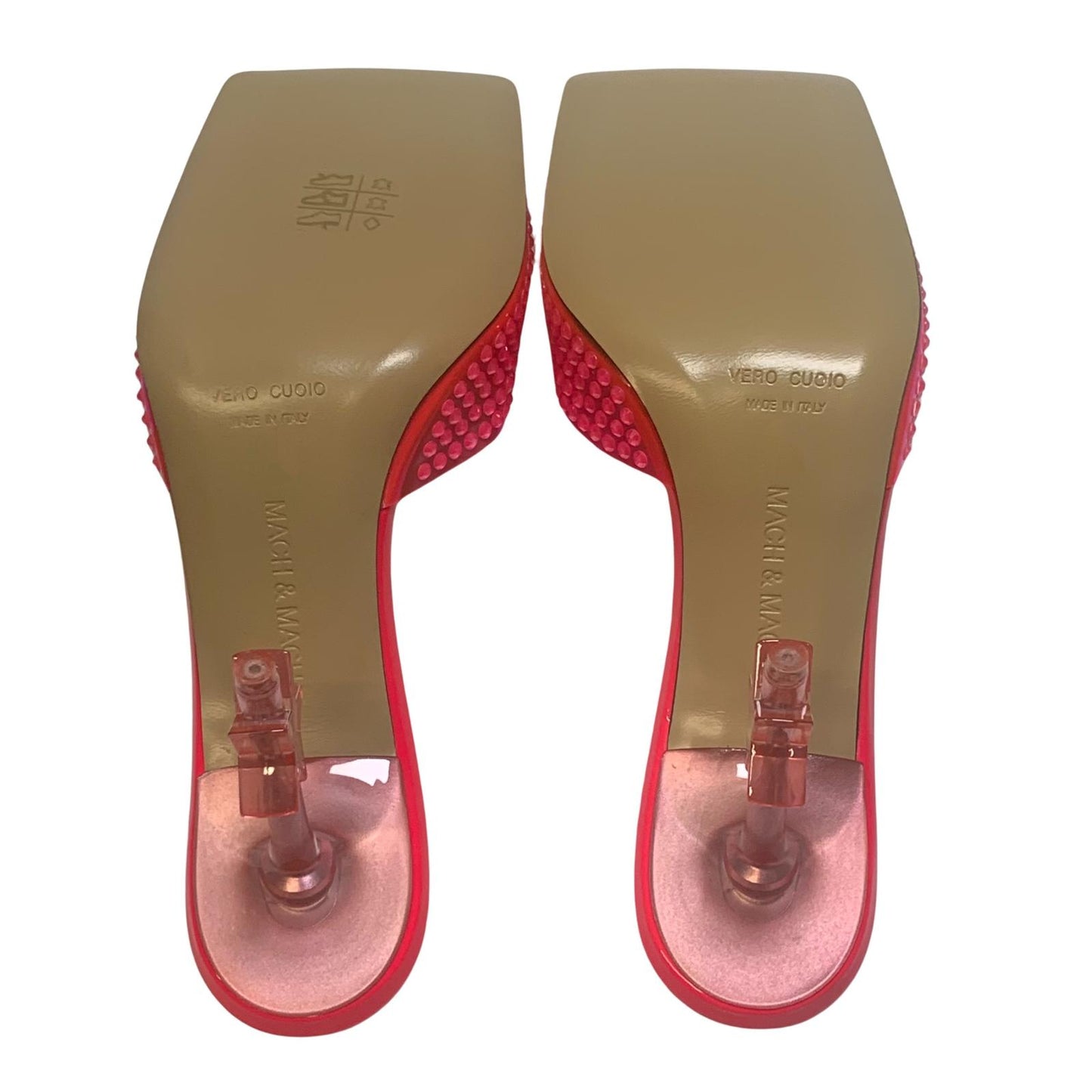 MACH & MACH Star Crystal 95 High Heel Mule Shoes PinkIT37.5 UK4.5 RRP905 BNIB