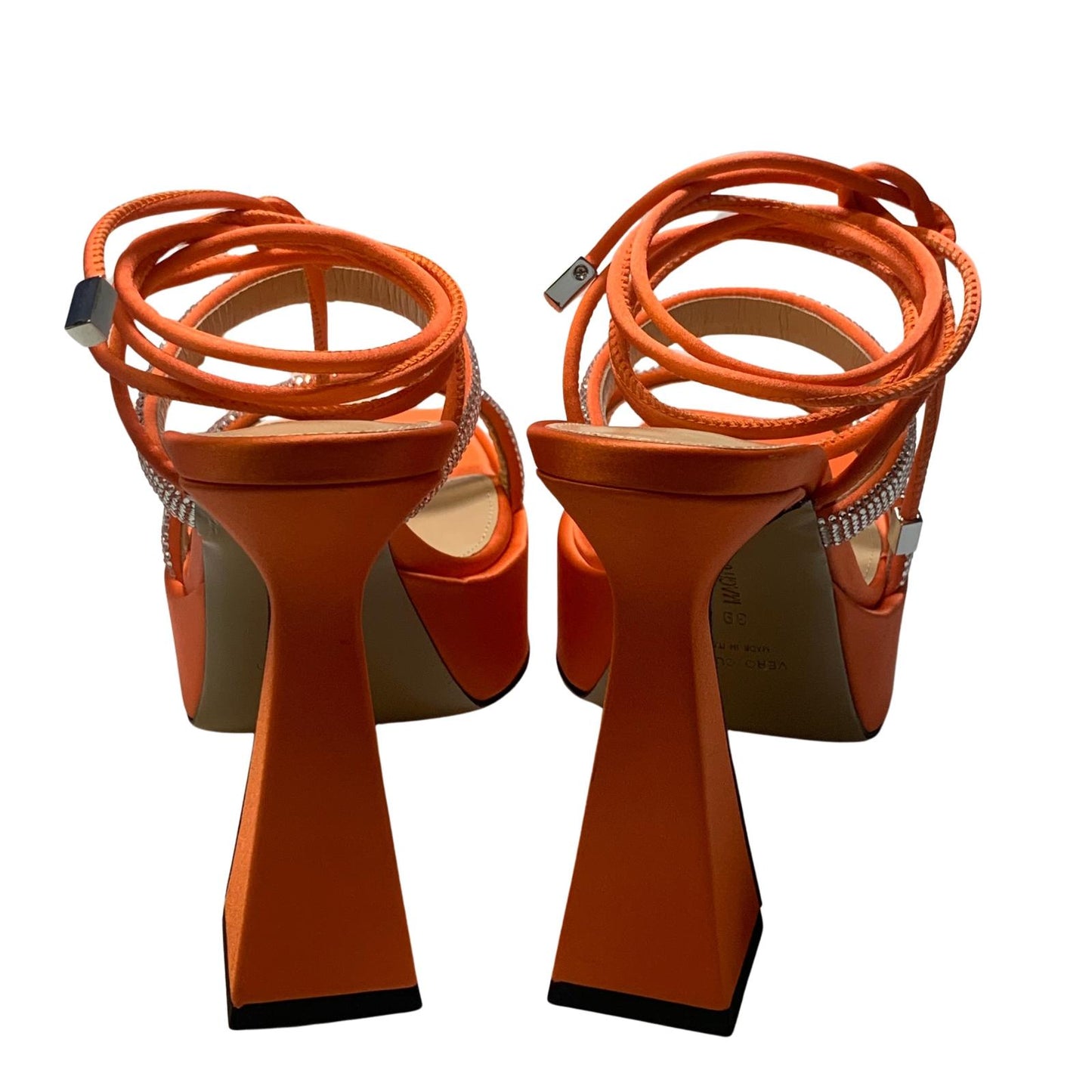 MACH & MACH Devon 140 Platform Crystal Shoes Orange IT37.5 UK4.5 RRP955 BNIB