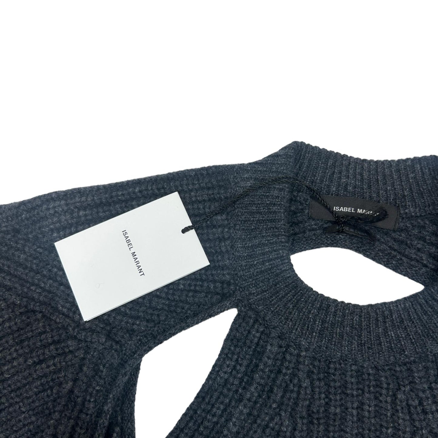 ISABEL MARANT Palma Knit Grey Cut Out Open Back Cashmere Jumper UK10 NEW RRP 760