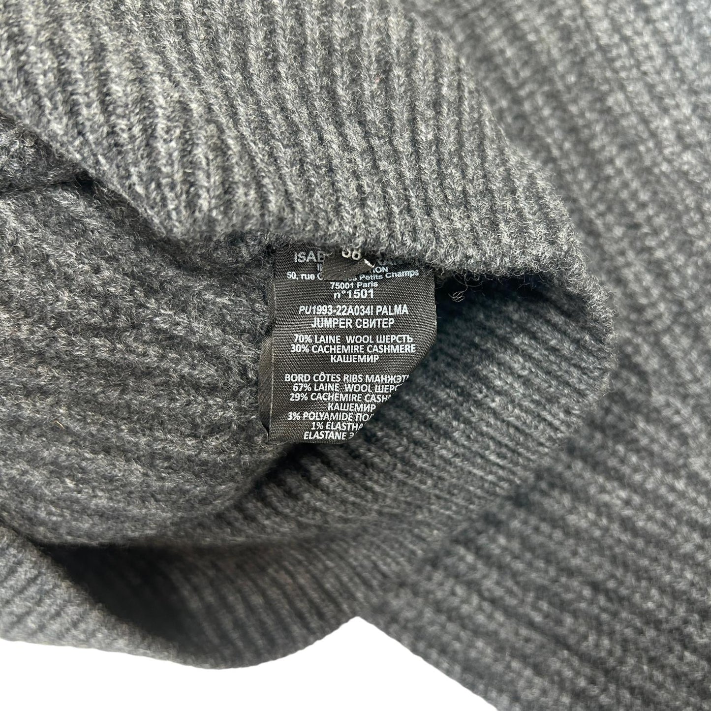 ISABEL MARANT Palma Knit Grey Cut Out Open Back Cashmere Jumper UK10 NEW RRP 760