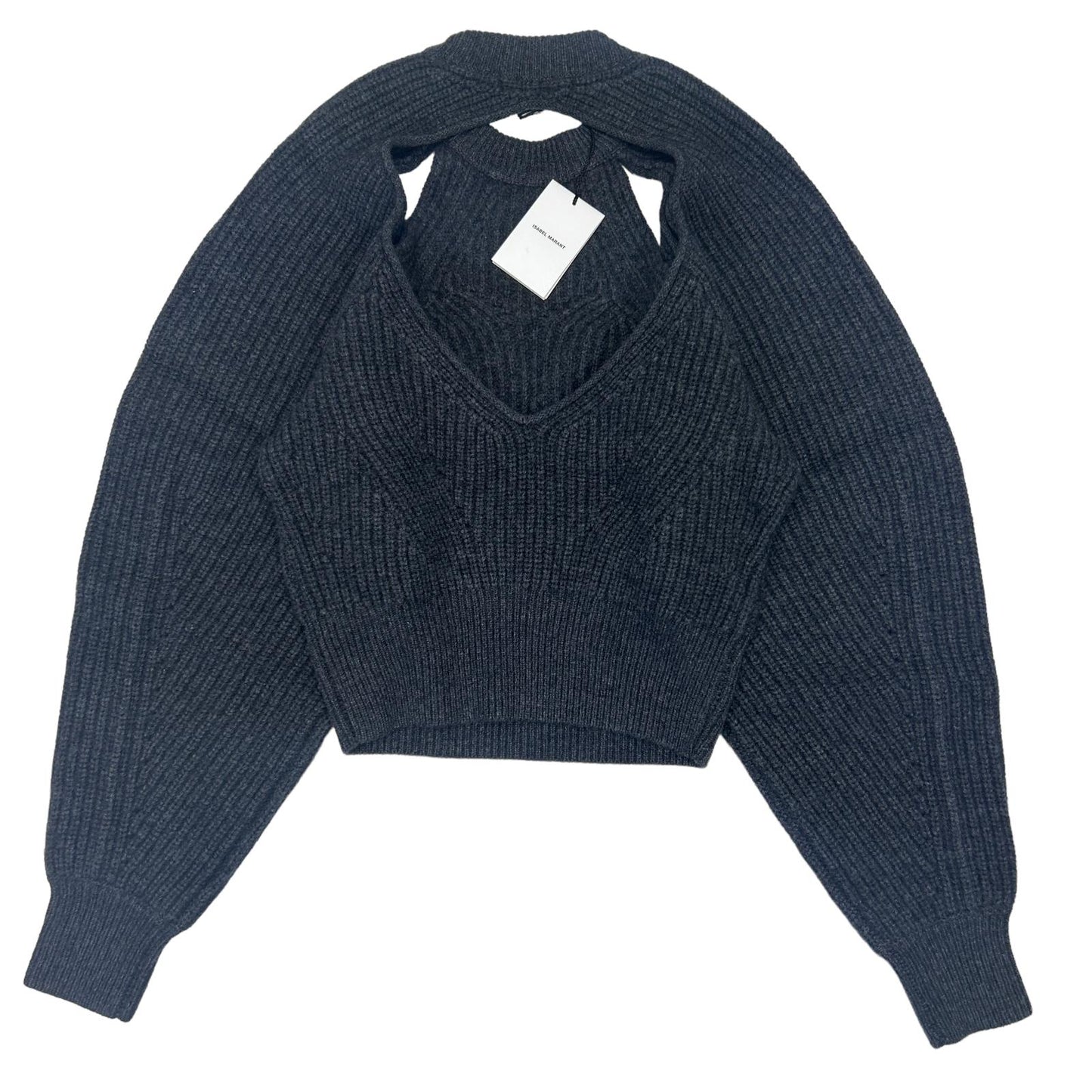 ISABEL MARANT Palma Knit Grey Cut Out Open Back Cashmere Jumper UK10 NEW RRP 760