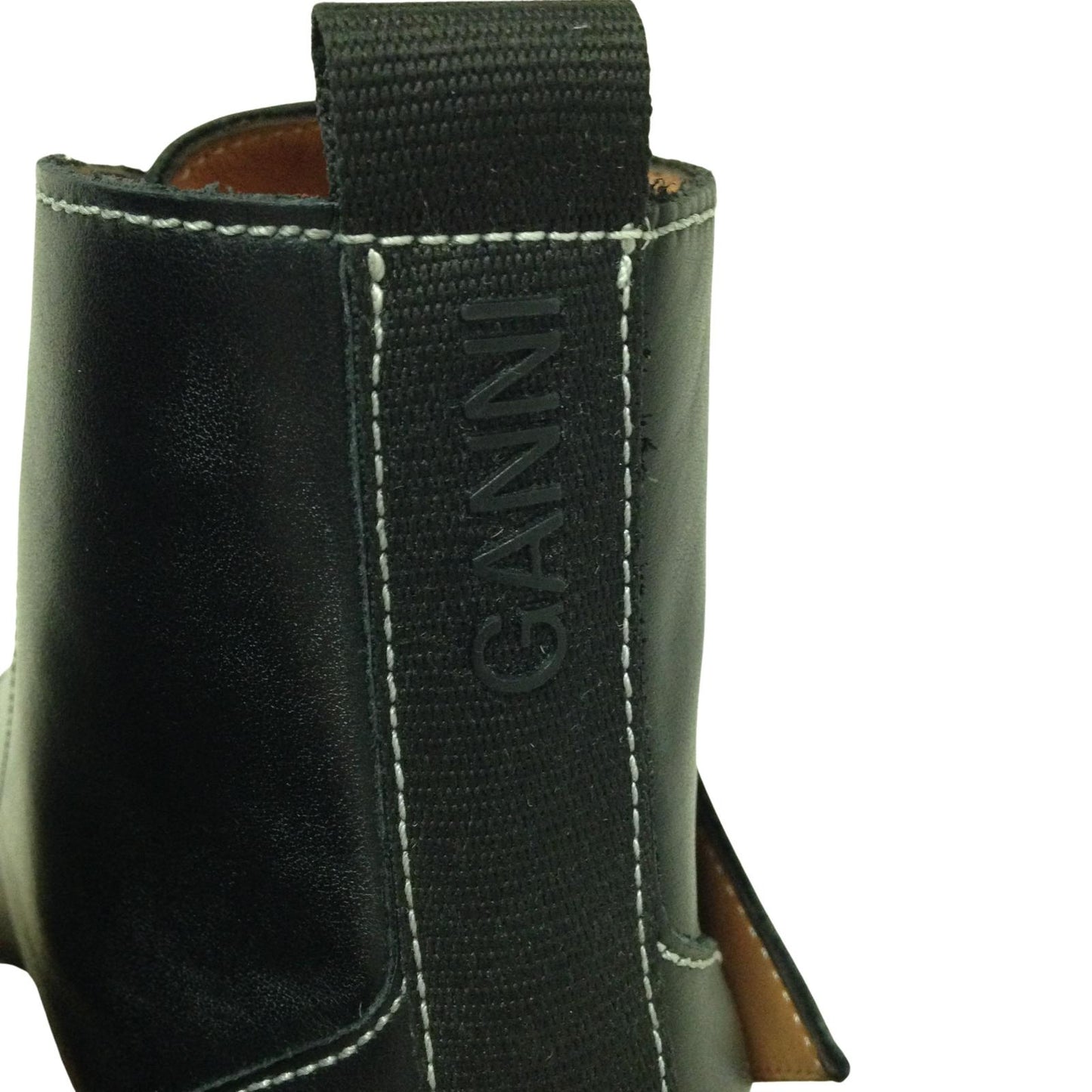 GANNI Ankle Boot Black Platform Gum Buckle Leather Shoe Ladies UK5 NEW RRP 375