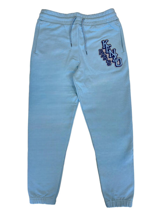 KENZO Light Baby Blue Graphic Paris Logo Classic Sweat Trackpants XS NEW RRP 345