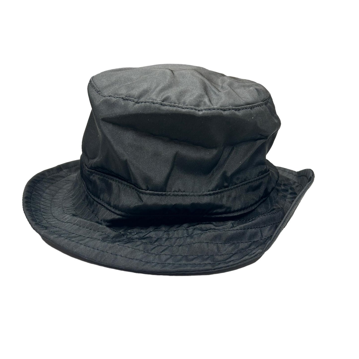 GANNI Bucket Hat Mens Black Nylon Recycled Classic Trim Hat Size XS/S NEW RRP 85