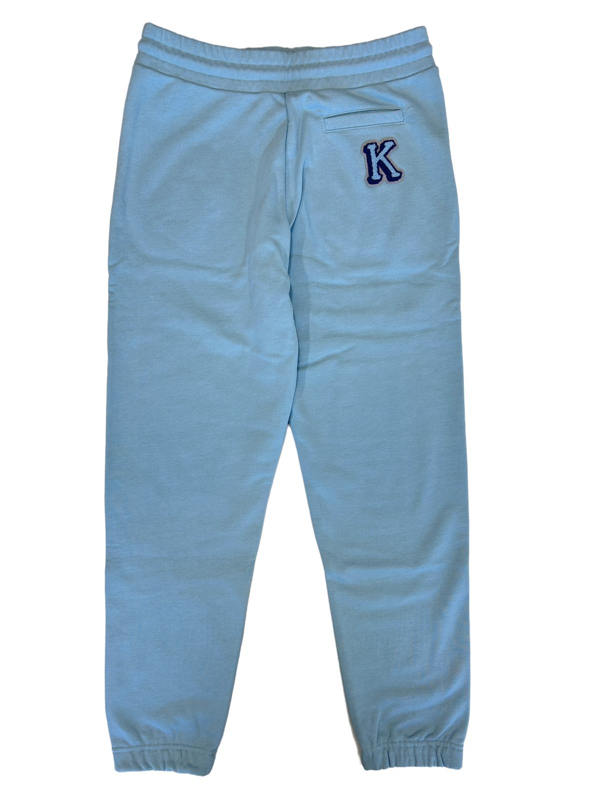 KENZO Light Baby Blue Graphic Paris Logo Classic Sweat Trackpants S NEW RRP 345