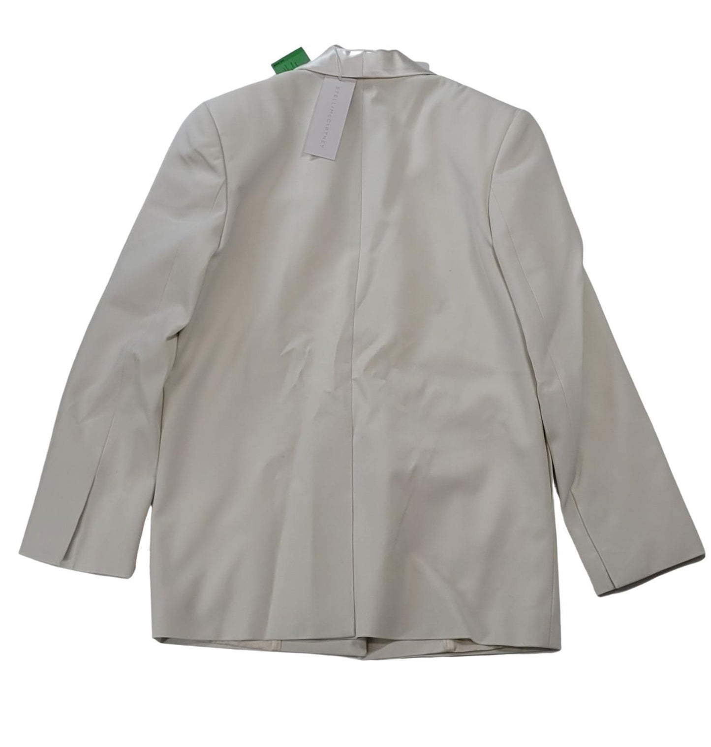 STELLA MCCARTNEY Jacket Satin Trim Twill Blazer White IT46 UK14 NEW RRP1095