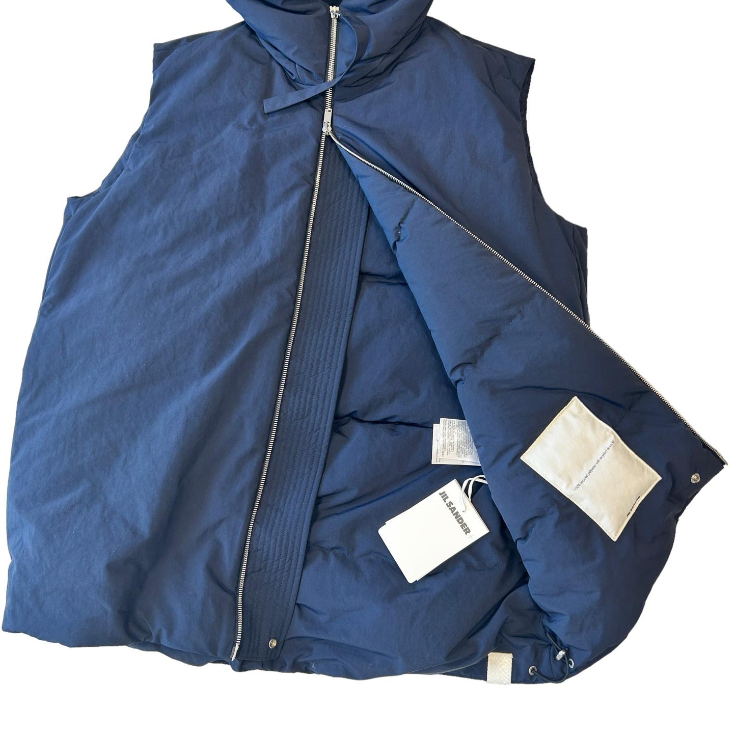 JIL SANDER Plus Puffer Zip Through Body Warmer Gilet Jacket L NEW RRP 1310