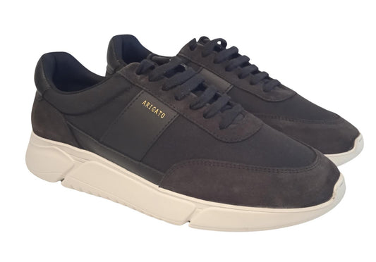 ALEX ARIGATO Men's Black Suede Textile Genesis Vintage Runner Sneakers UK11 NEW