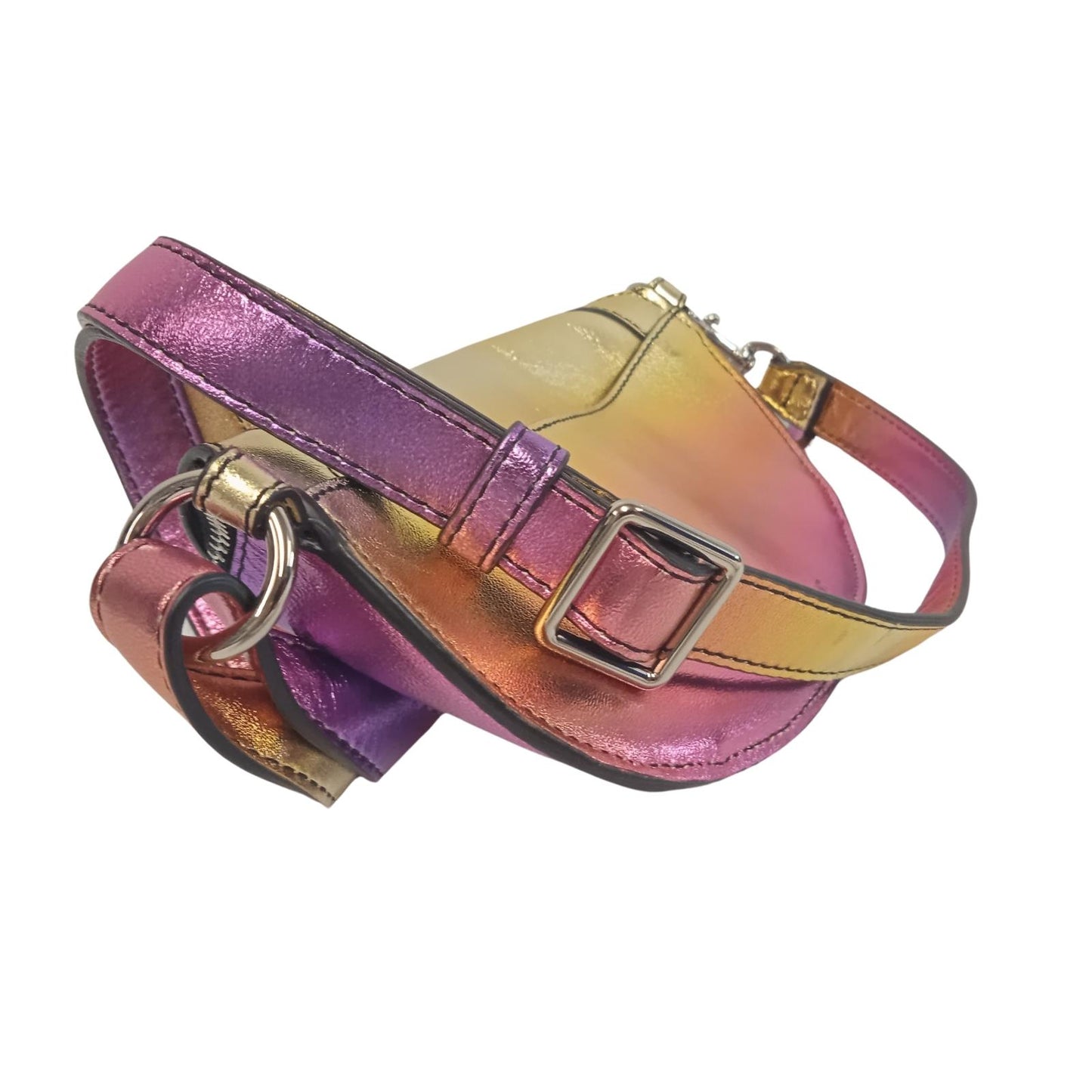 ISABEL MARANT Ladies Metallic Pink & Gold Leather Skana Mini Belt Bag NEW
