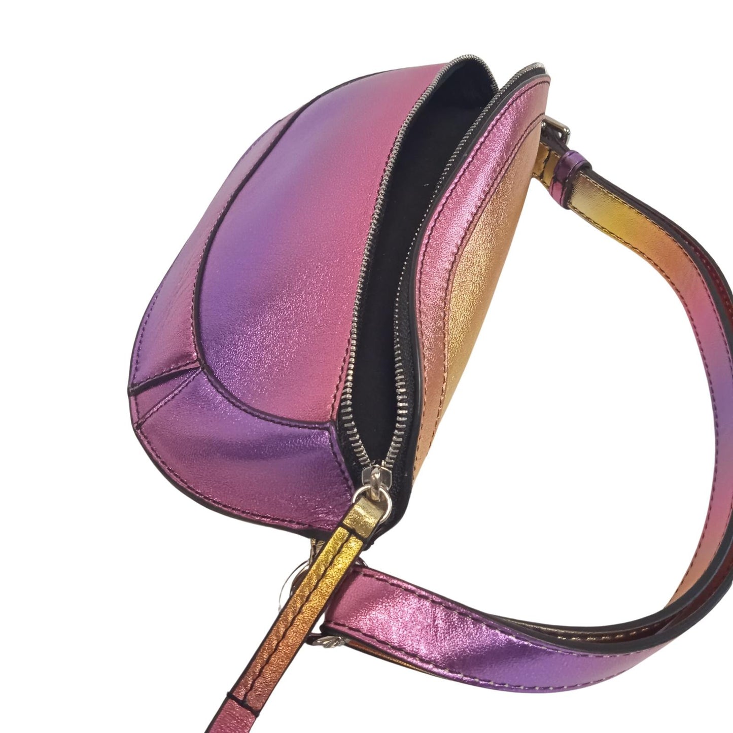 ISABEL MARANT Ladies Metallic Pink & Gold Leather Skana Mini Belt Bag NEW