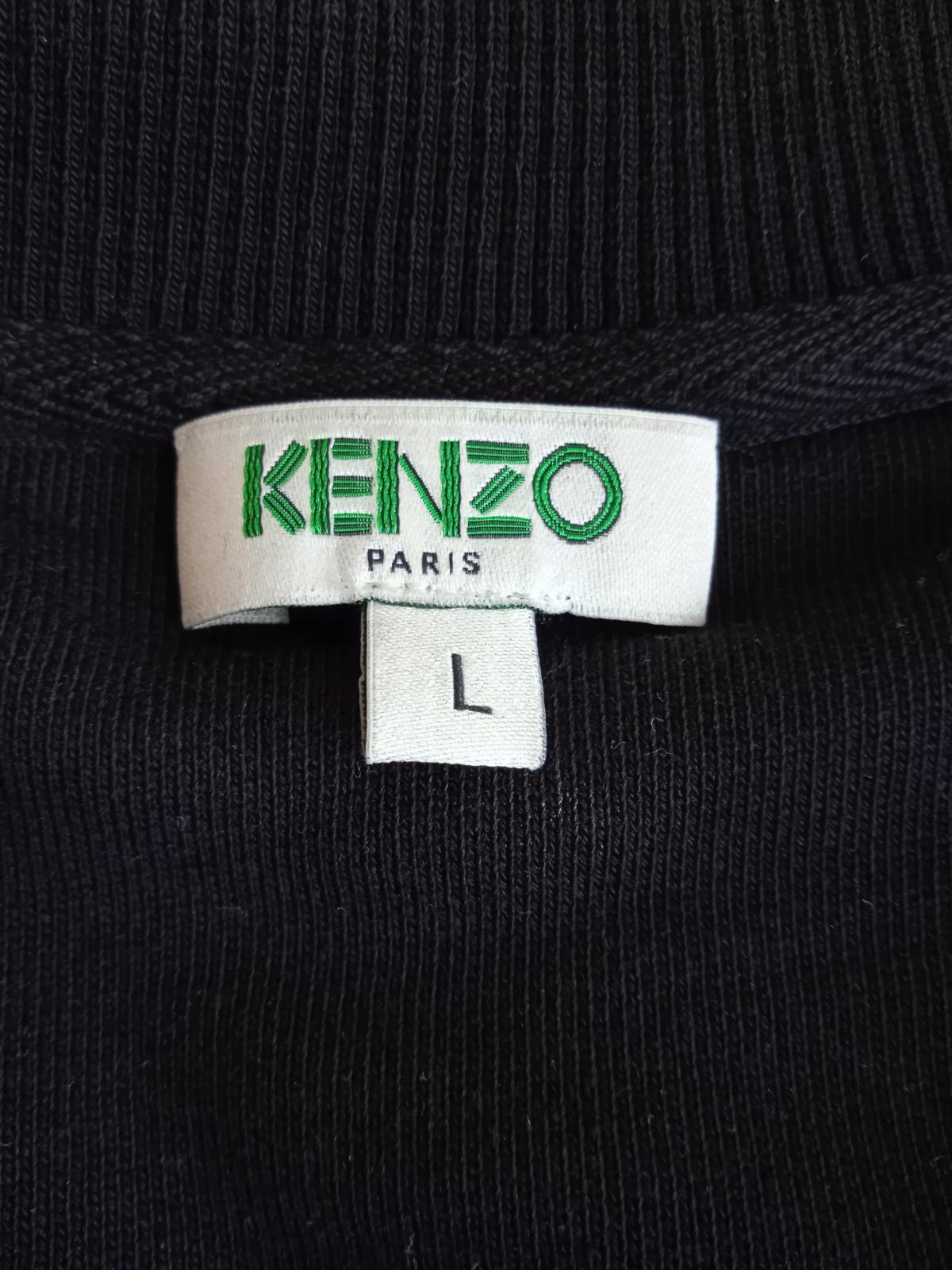 KENZO Men's Black Cotton Classic Tiger Logo Long Sleeve Pullover Jumper L NEW