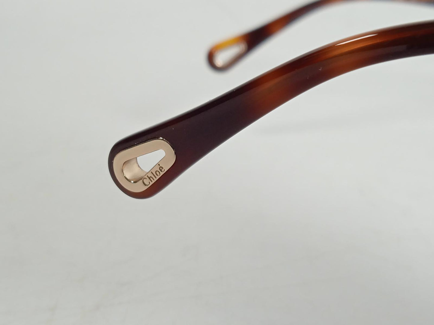 CHLOE Ladies Gold Metal Frame Semi-Rimless Pearl Charm Glasses One Size NEW