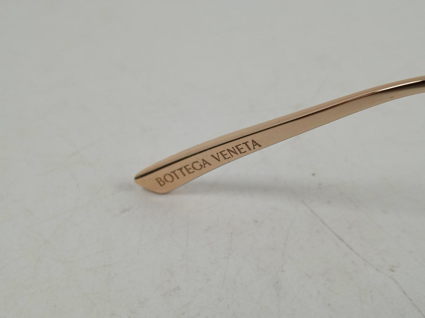 BOTTEGA VENETA Ladies Gold Frame Semi-Rimless Triangle Optical Glasses OS NEW