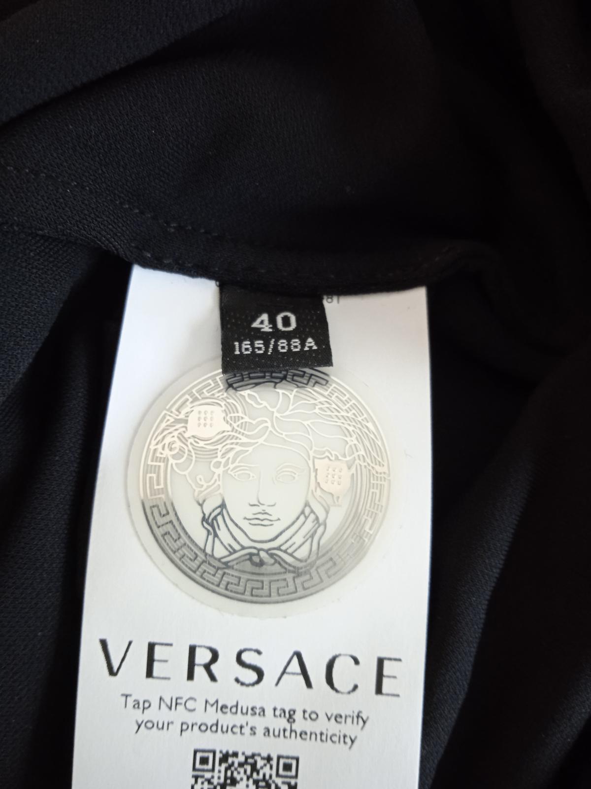 VERSACE Ladies Black Sleeveless Ruched Safety Pin Detail Top IT40 UK8 NEW