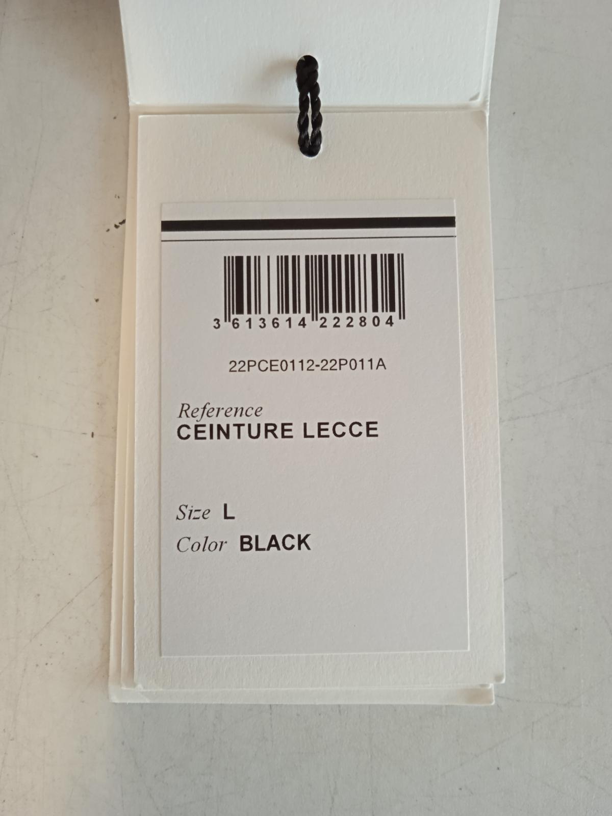 ISABEL MARANT Ladies Black Leather Lecce Stud Detail Knot Belt Size L NEW