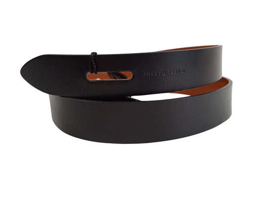 ISABEL MARANT Ladies Black & Brown Leather Reversible Lecce Belt Size S NEW