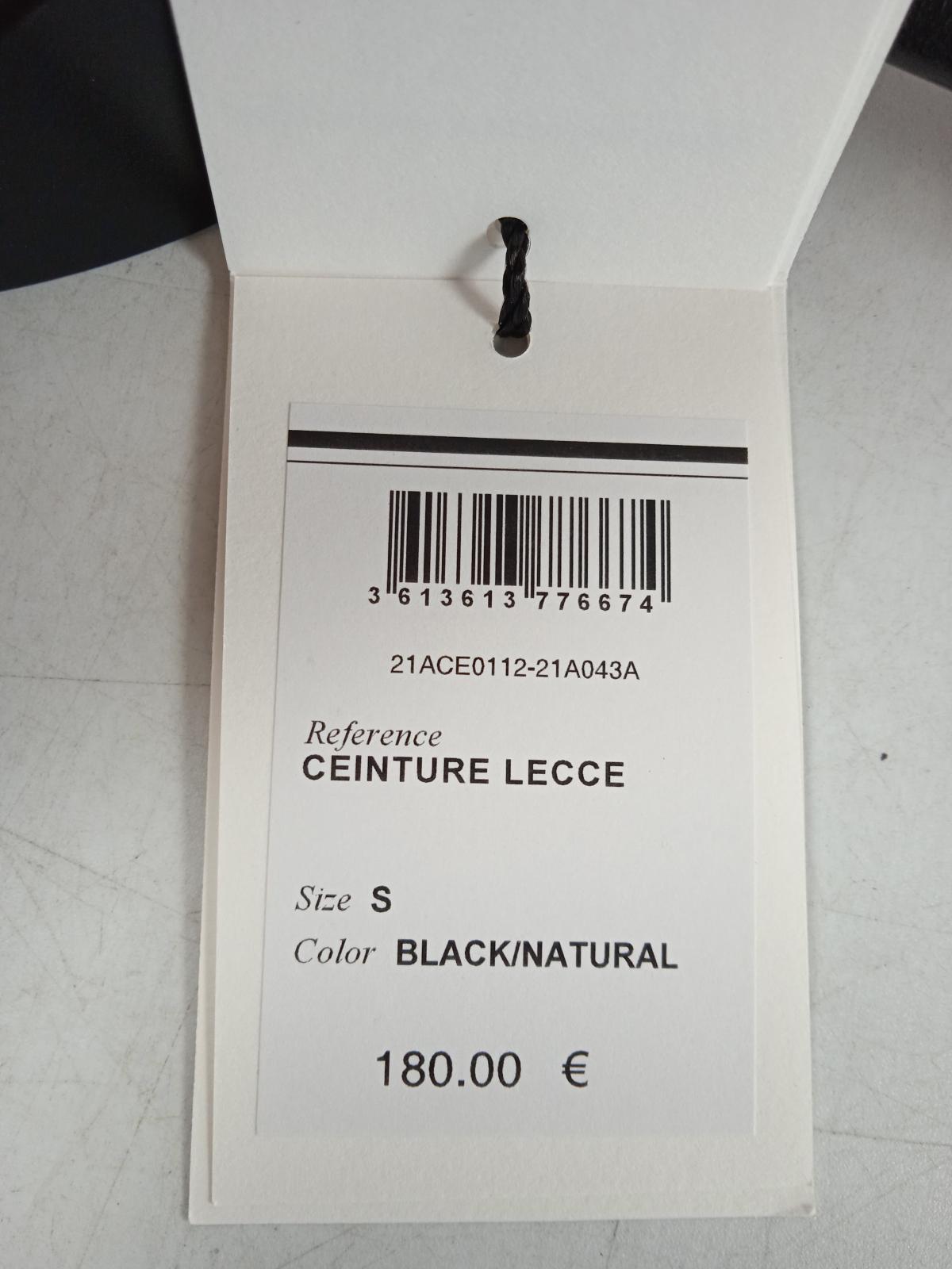 ISABEL MARANT Ladies Black & Brown Leather Reversible Lecce Belt Size S NEW