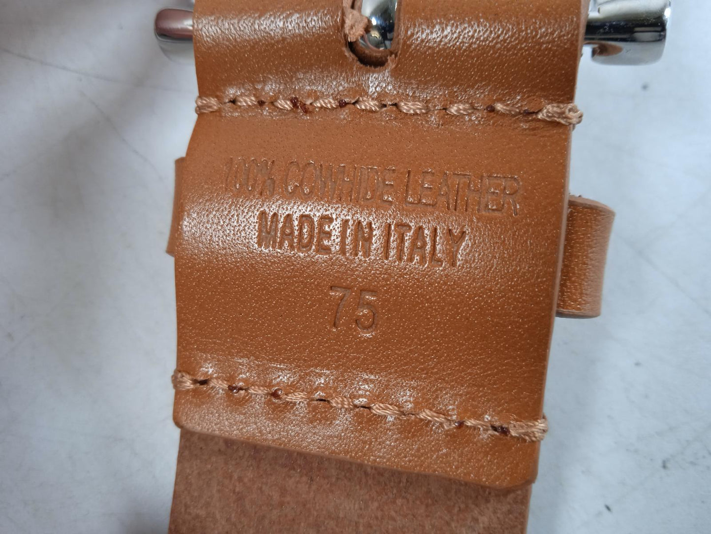 ISABEL MARANT Ladies Brown Leather Silver Hardware Tehora Belt Size 75 NEW