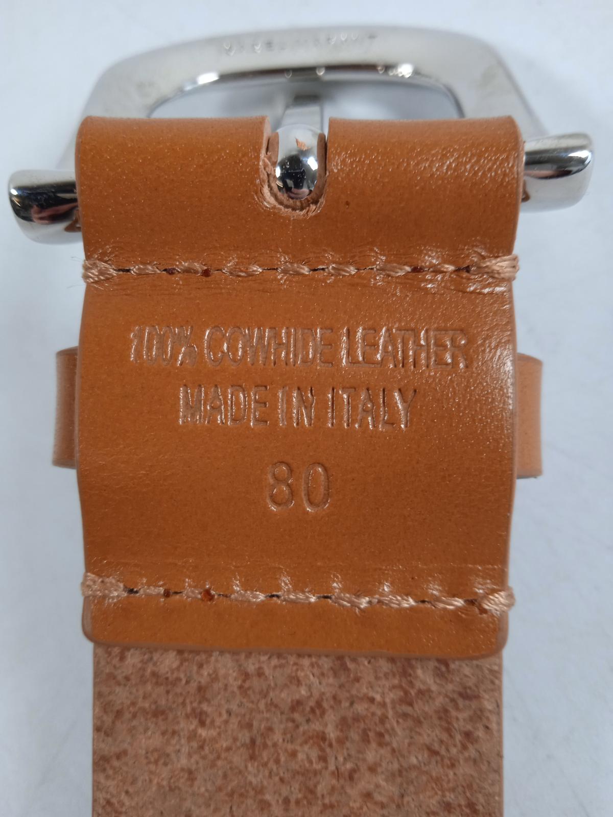 ISABEL MARANT Ladies Brown Leather Silver Hardware Tehora Belt Size 80 NEW