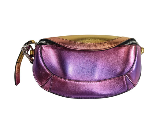 ISABEL MARANT Ladies Pink Metallic Leather Skana Mini Belt Bag One Size NEW