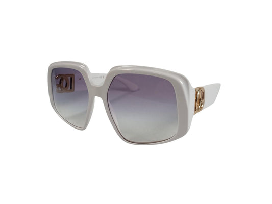 DOLCE & GABBANA Ladies White Square Frame Oversized Sunglasses One Size NEW