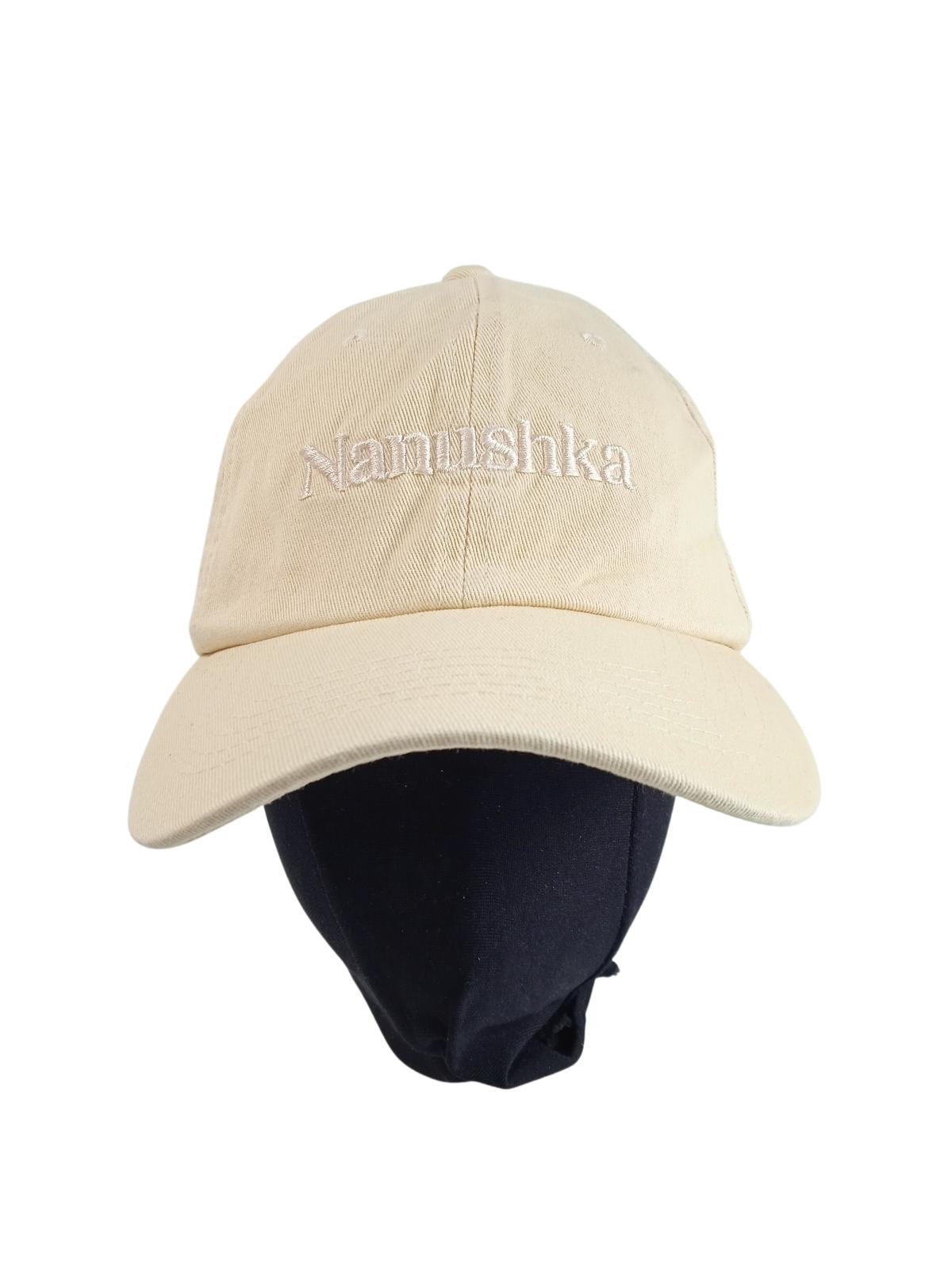 NANUSHKA Ladies Cr�me Yellow Cotton Val Embroidered Logo Cap One Size NEW