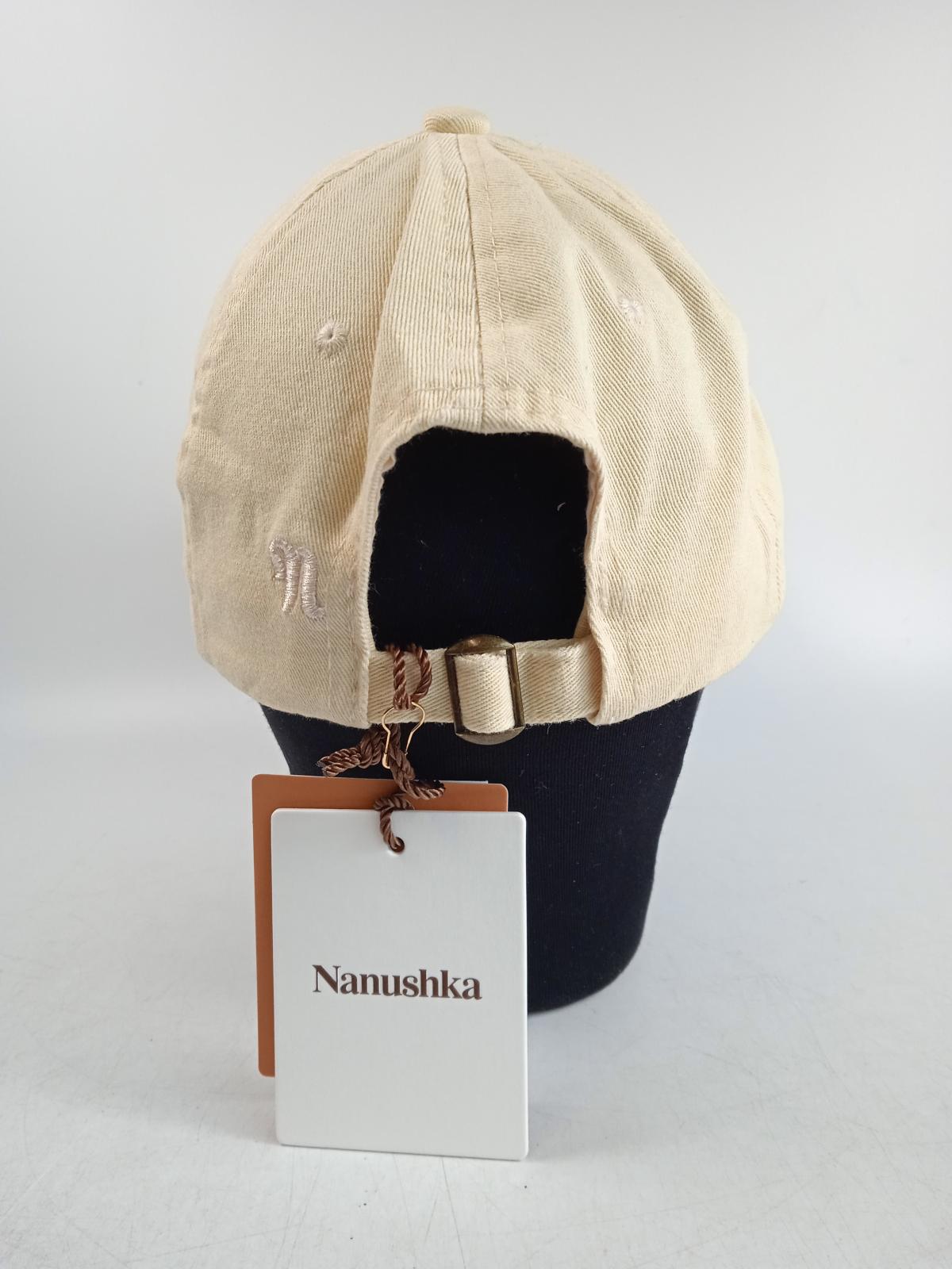 NANUSHKA Ladies Cr�me Yellow Cotton Val Embroidered Logo Cap One Size NEW