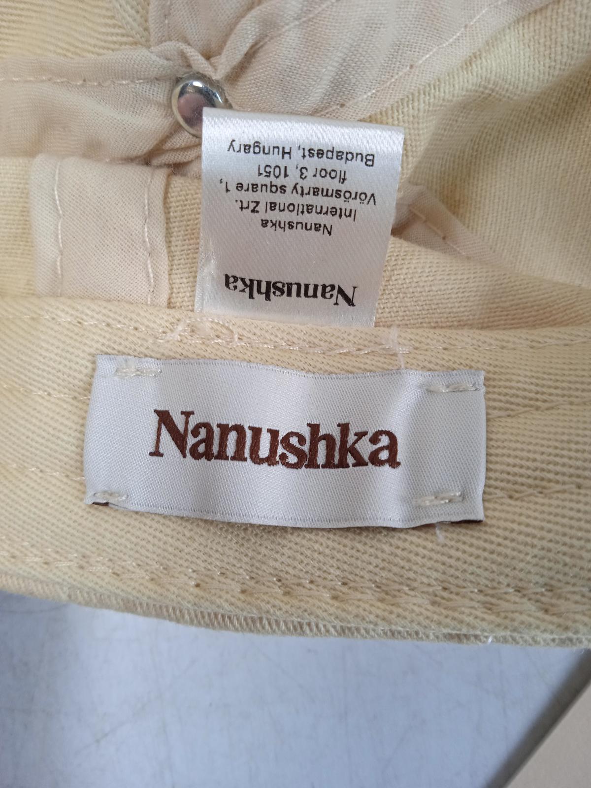 NANUSHKA Ladies Cr�me Yellow Cotton Val Embroidered Logo Cap One Size NEW