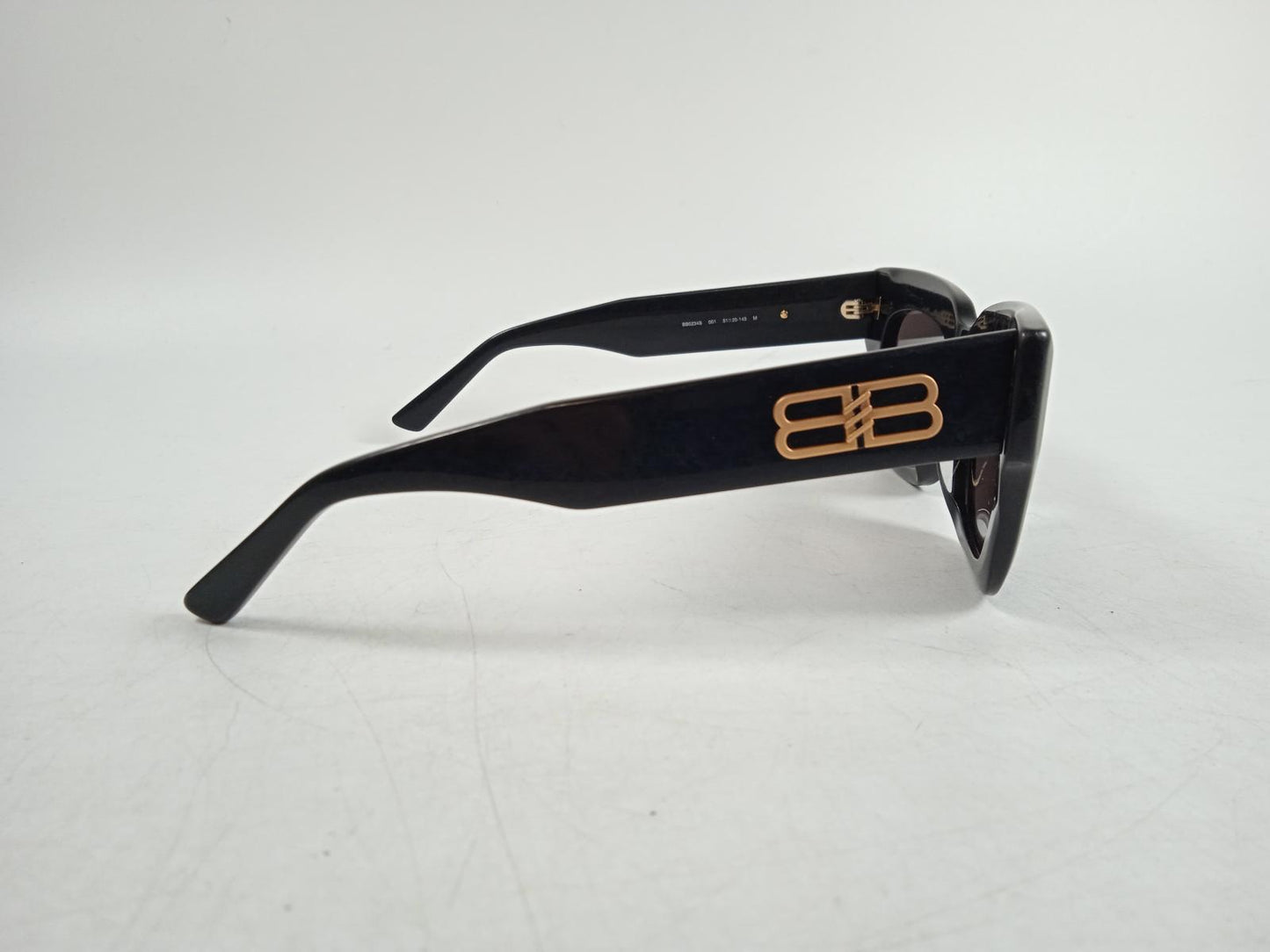 BALENCIAGA Men's Black Acetate Rive Gauche Square Sunglasses One Size NEW