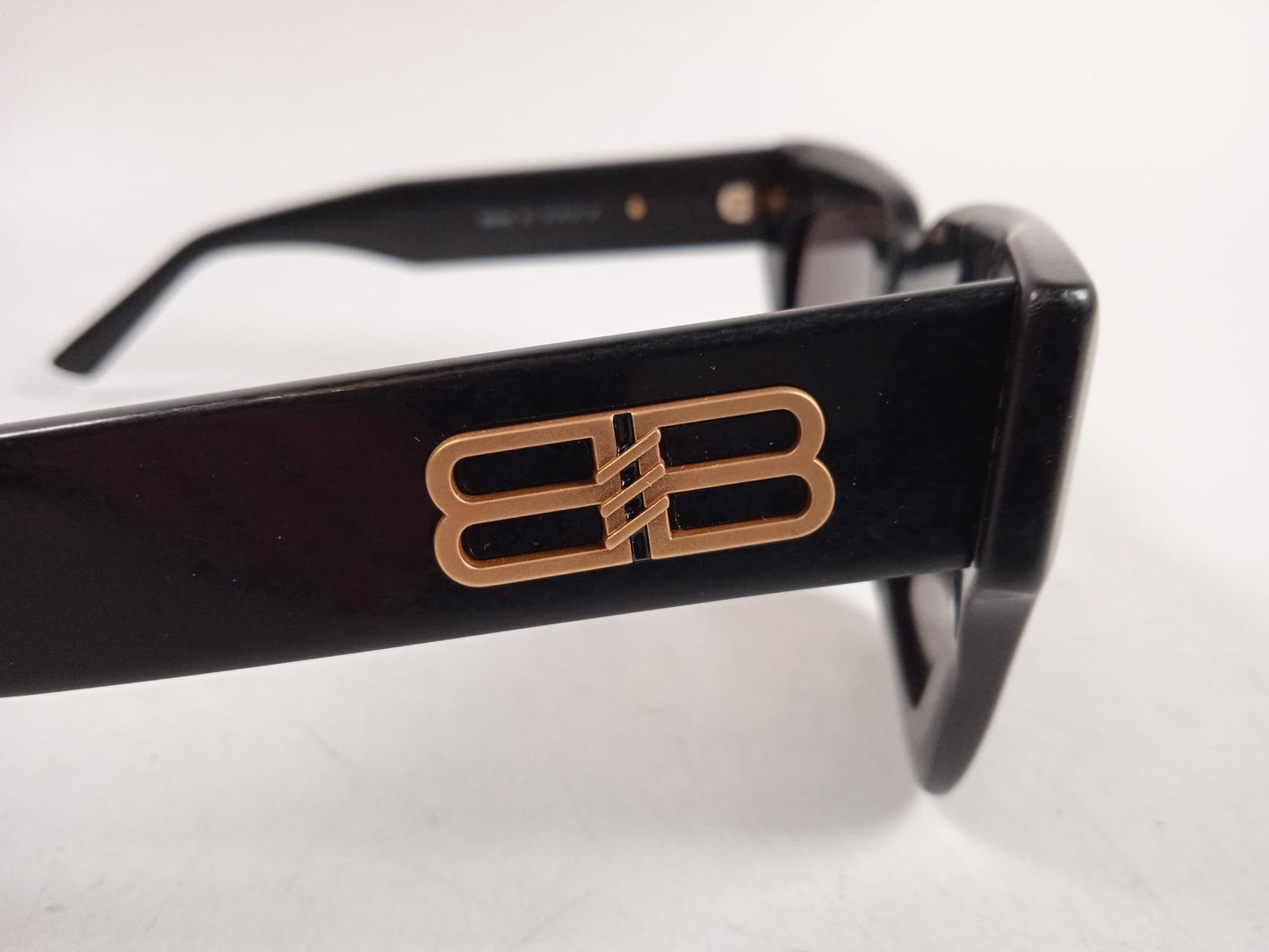 BALENCIAGA Men's Black Acetate Rive Gauche Square Sunglasses One Size NEW