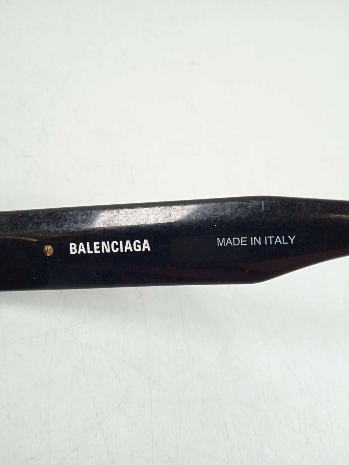 BALENCIAGA Men's Black Acetate Rive Gauche Square Sunglasses One Size NEW