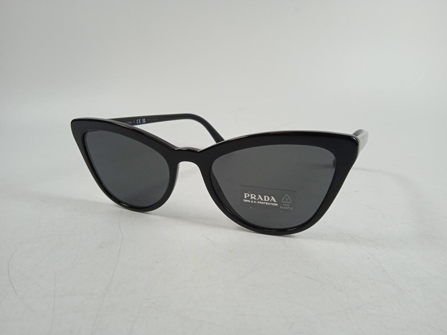 PRADA Ladies Black Acetate Tinted Lenses Cat-Eye Sunglasses One Size NEW