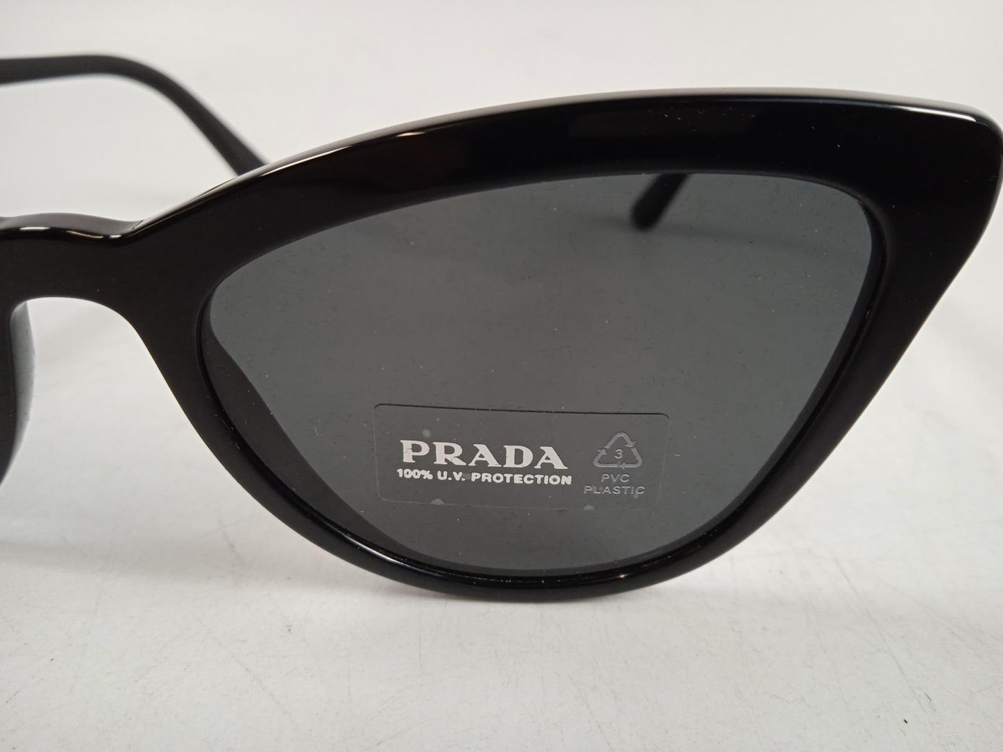 PRADA Ladies Black Acetate Tinted Lenses Cat-Eye Sunglasses One Size NEW
