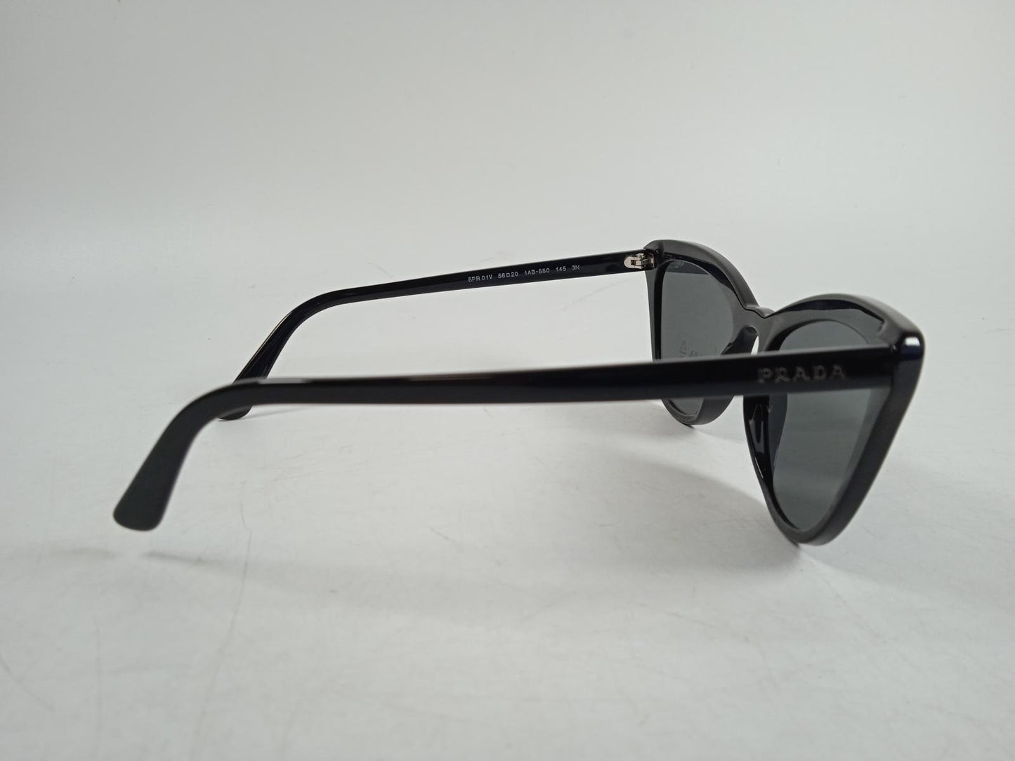 PRADA Ladies Black Acetate Tinted Lenses Cat-Eye Sunglasses One Size NEW