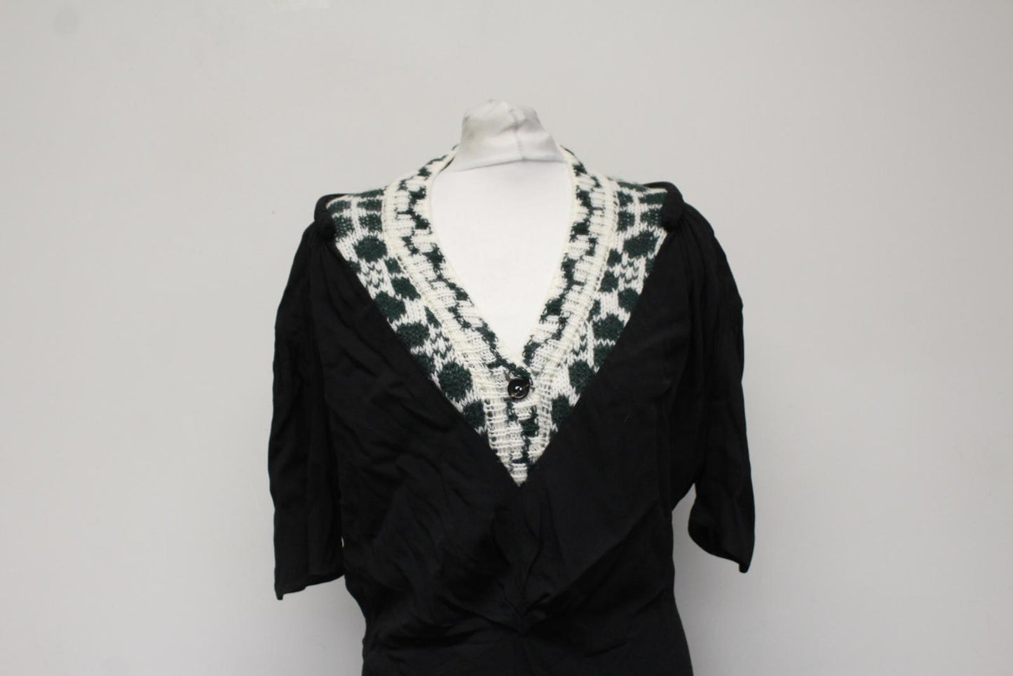 PRADA Ladies Sable Jacquard Black Green Knit Gown Maxi Dress IT42 UK10 NEW