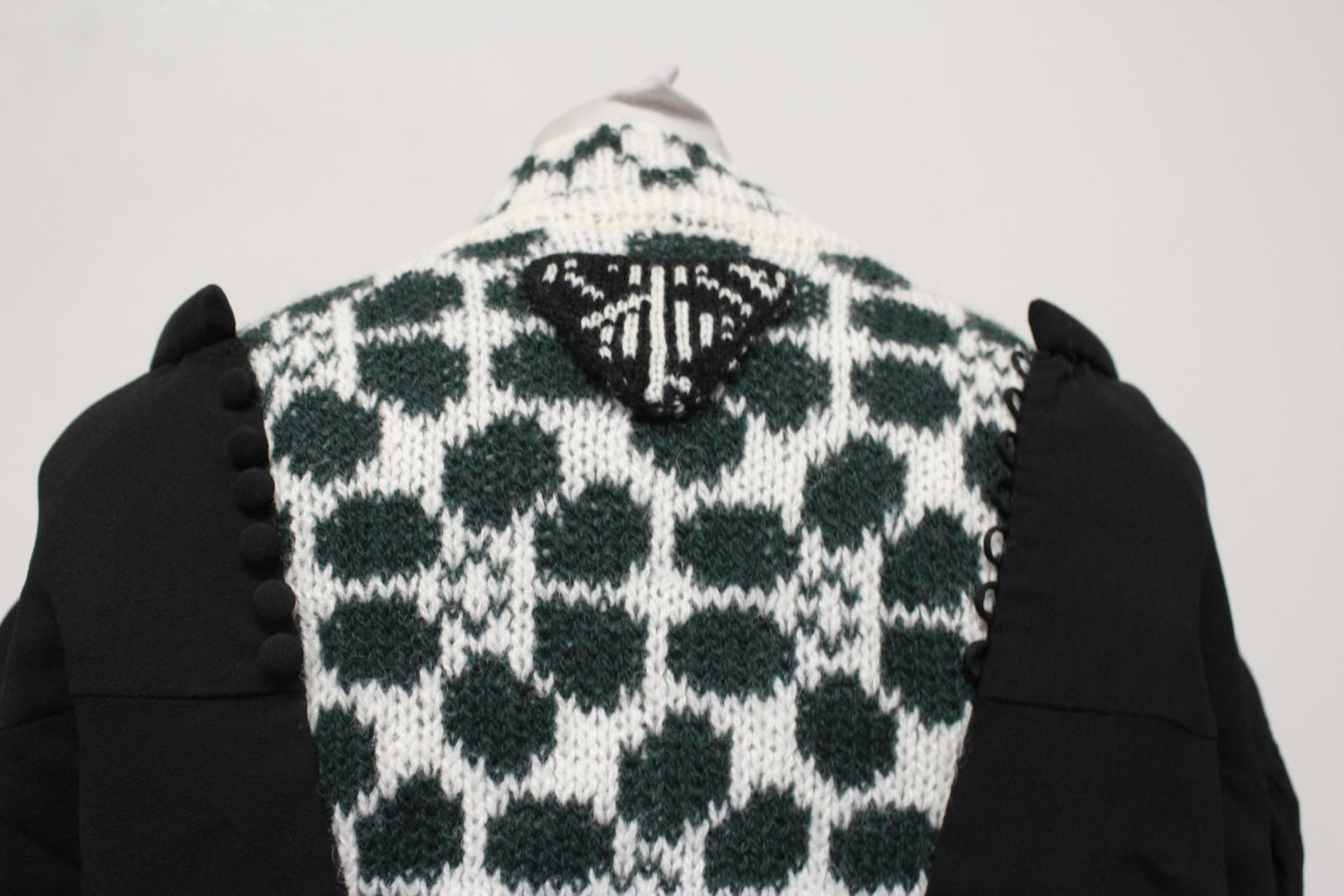 PRADA Ladies Sable Jacquard Black Green Knit Gown Maxi Dress IT42 UK10 NEW