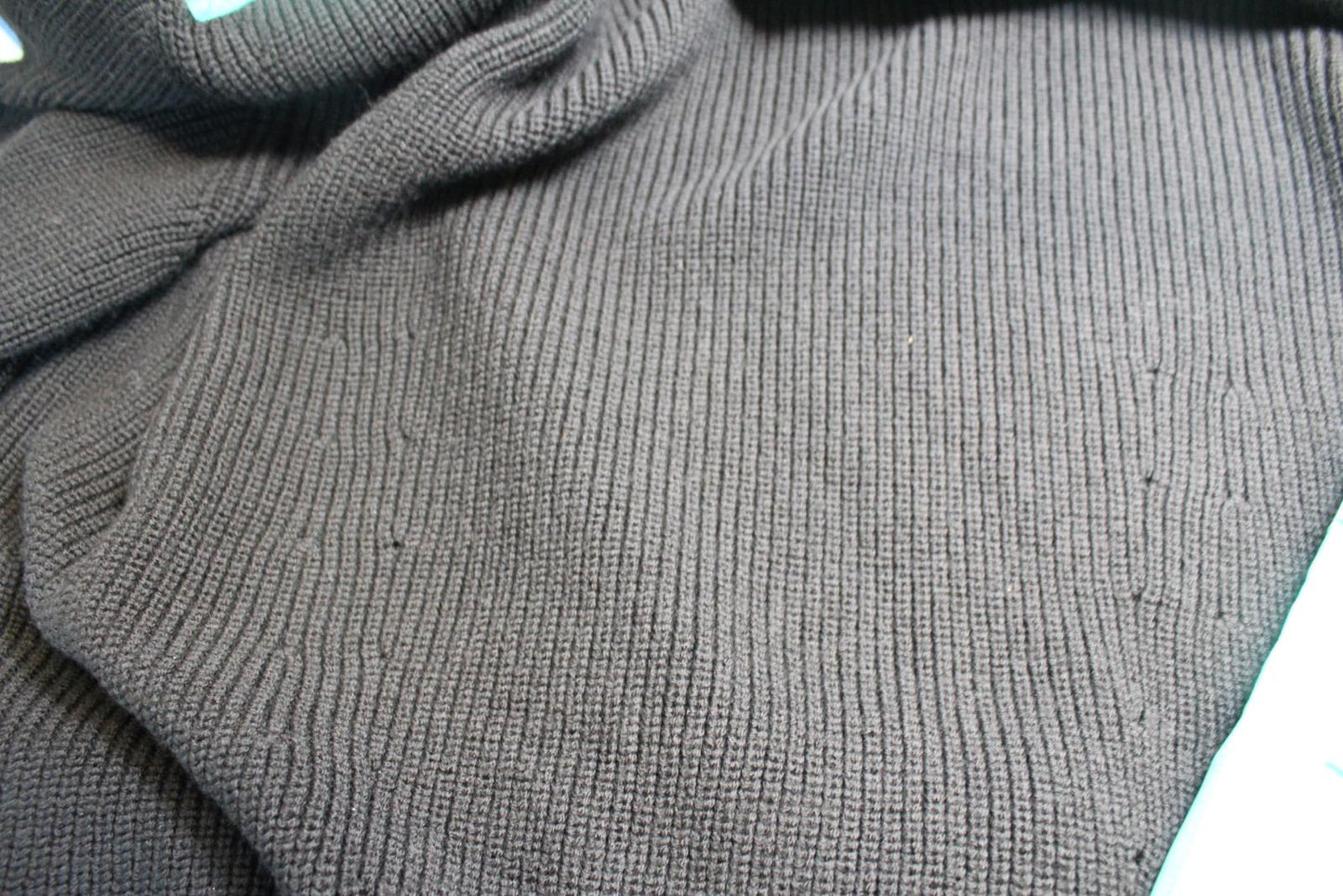 ISABEL MARANT Men's Denys Black Green Patch Ribbed Wool Blend Jumper L NEW