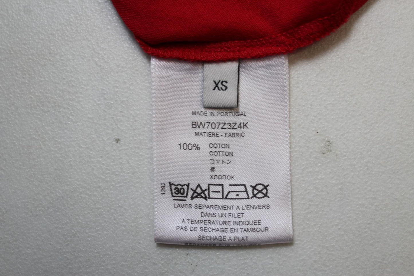 GIVENCHY Ladies Red Multi Large Back Logo Short Sleeve Cotton T-Shirt XS NEW