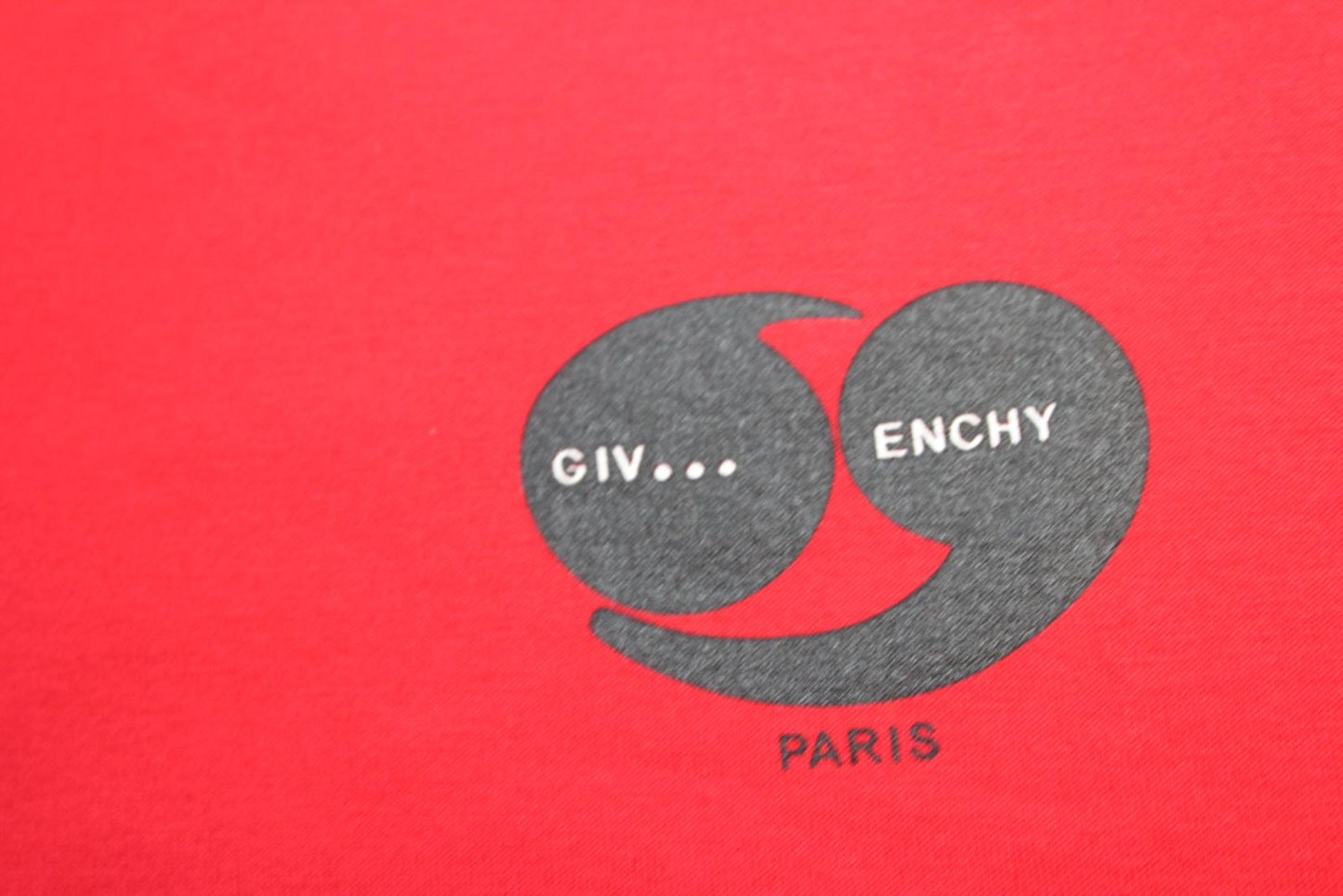 GIVENCHY Ladies Red Multi Large Back Logo Short Sleeve Cotton T-Shirt XS NEW