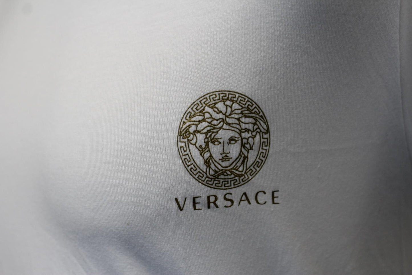VERSACE Men's Optical White Short Sleeve Stretch Cotton Bi Pack T-Shirt 4/M NEW