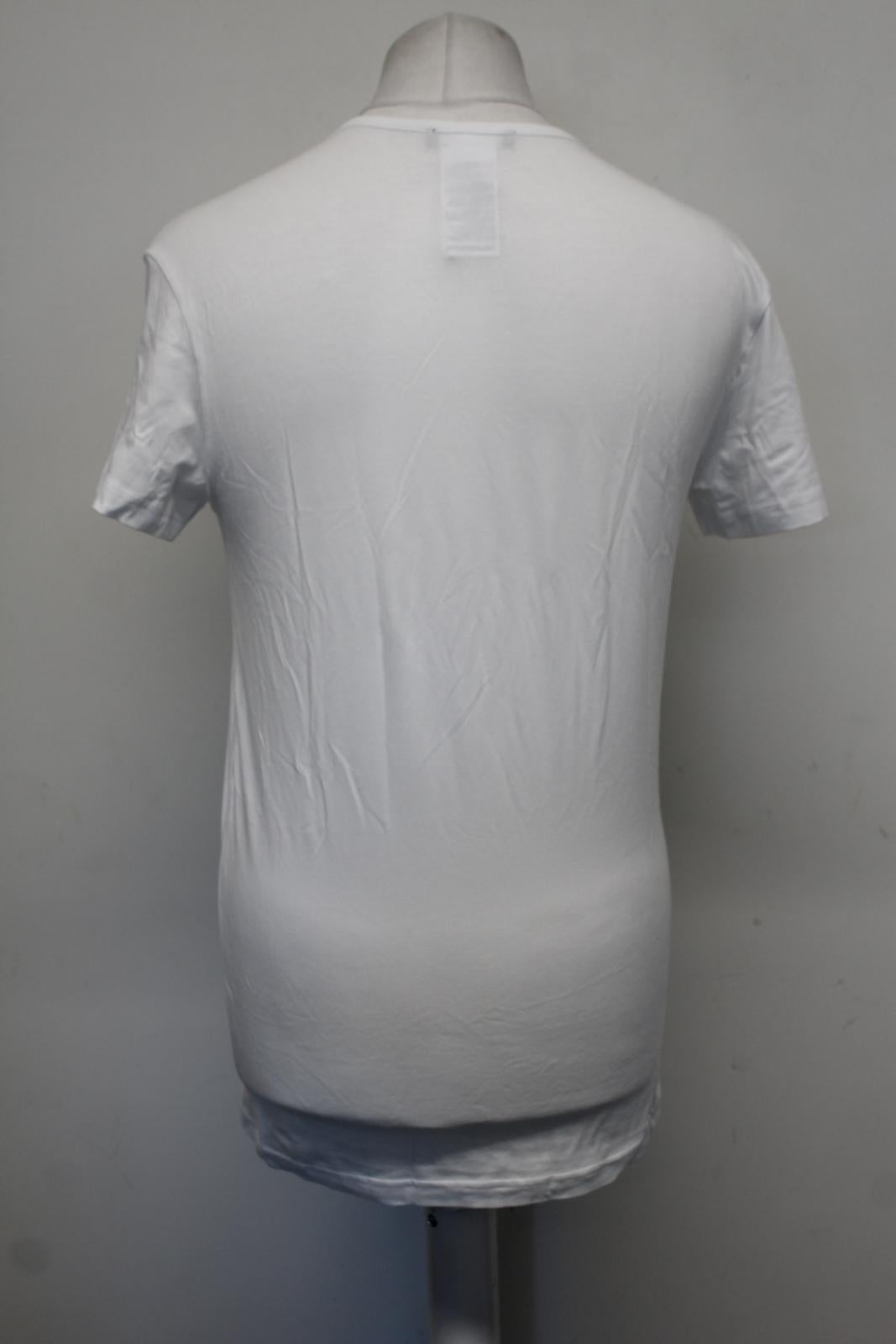 VERSACE Men's Optical White Short Sleeve Stretch Cotton Bi Pack T-Shirt 4/M NEW