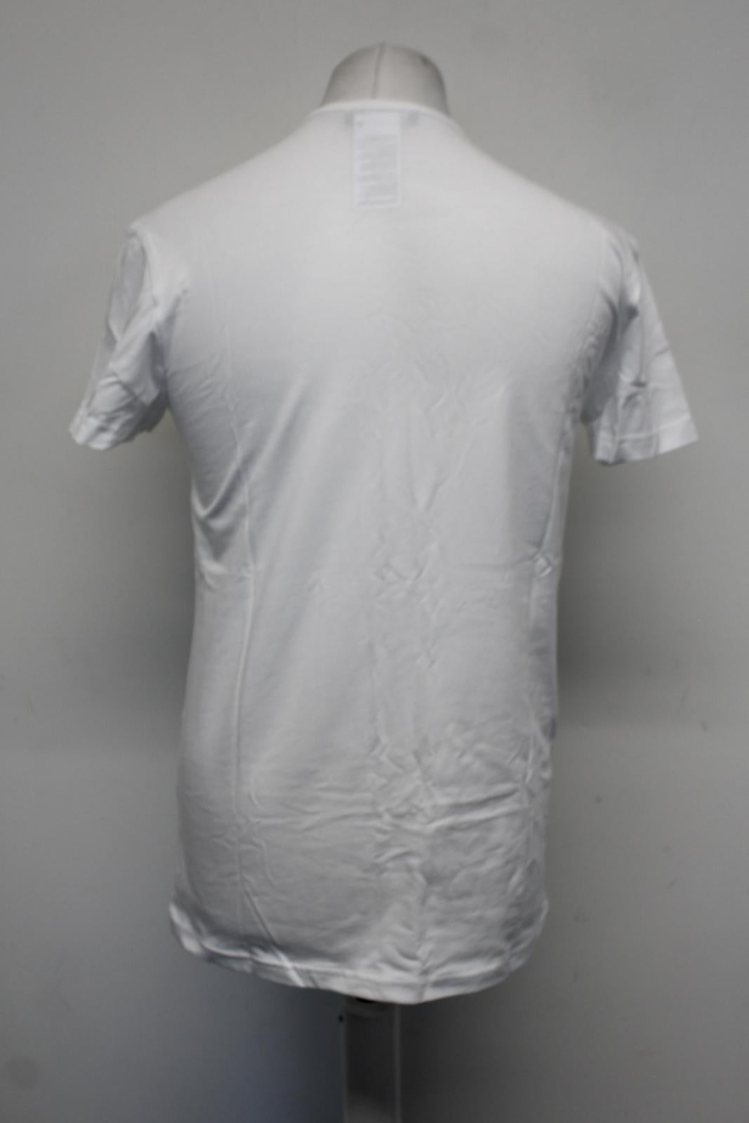 VERSACE Men's Optical White Short Sleeve Stretch Cotton Bi Pack T-Shirt 5/L NEW