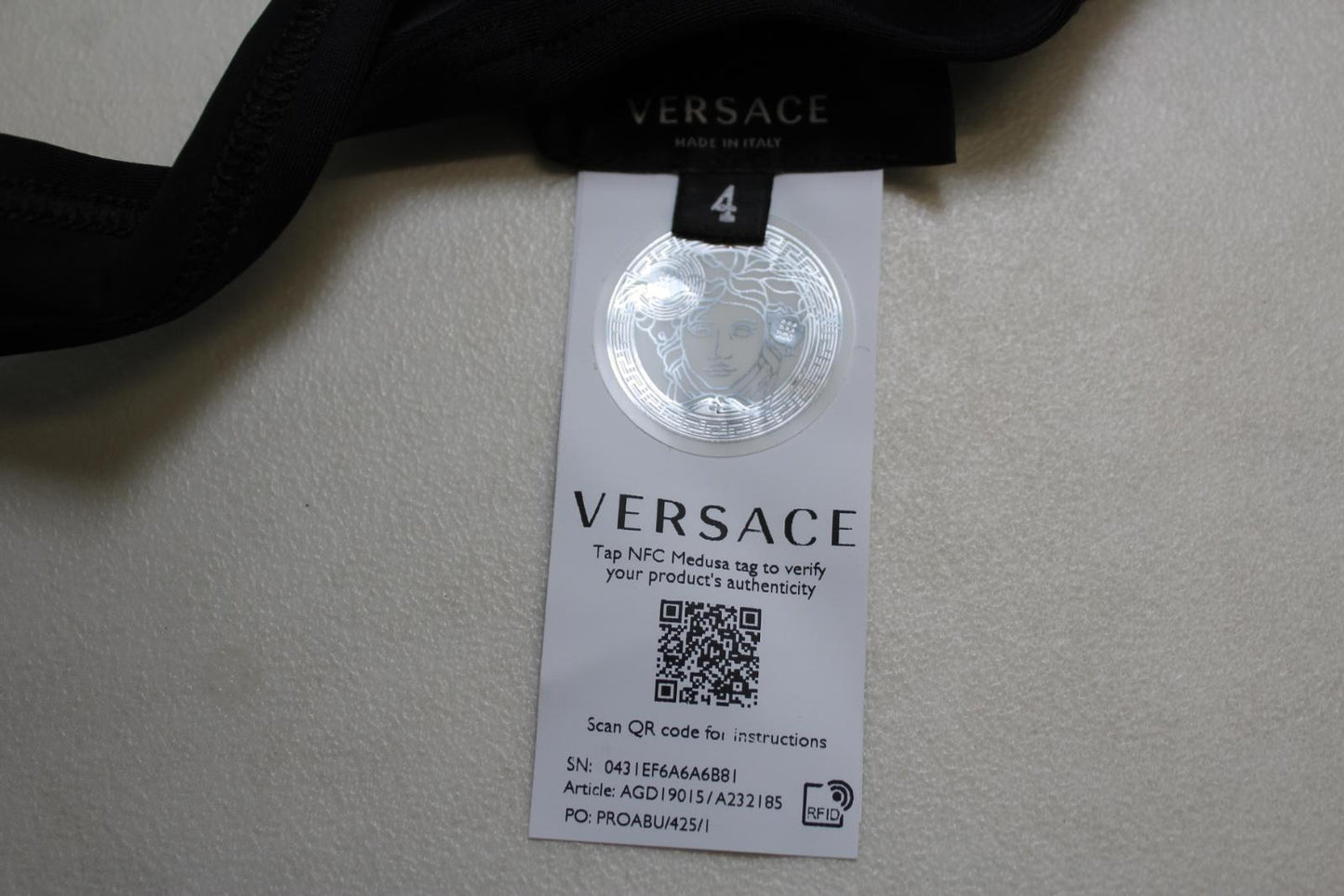 VERSACE Ladies La Greca Black Gold Medusa Racer Back Sports Bra 4/UK38/XL NEW