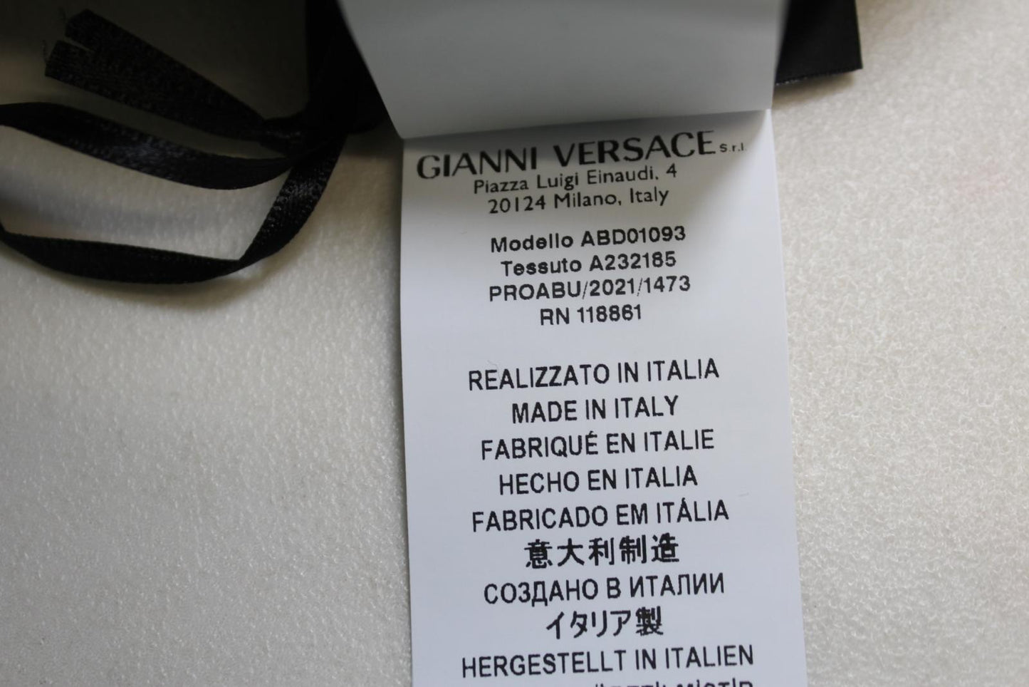 VERSACE Ladies Black Greca Medusa Logo Elasticated Waist Bikini Bottoms 2/M NEW