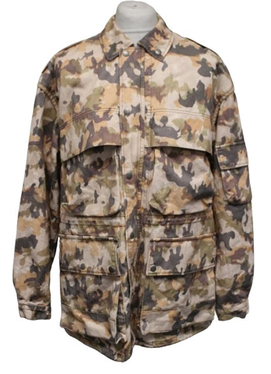 ISABEL MARANT Men's Elias Camel Brown Multi Camouflage Print Jacket M NEW