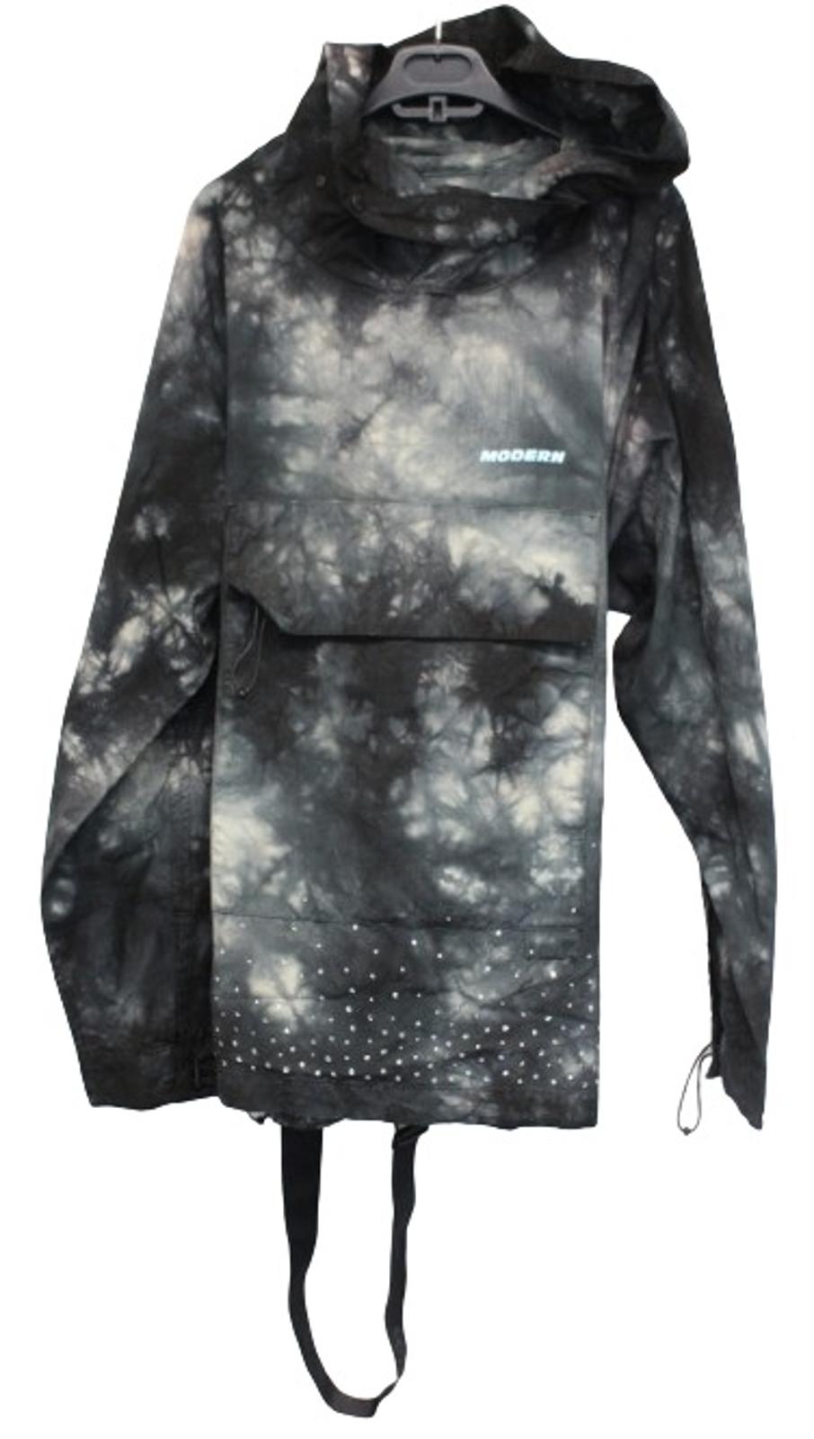 OFF-WHITE Men's Grey Tie Dyed Crystal Embellished Hooded Jacket Bag M NEW