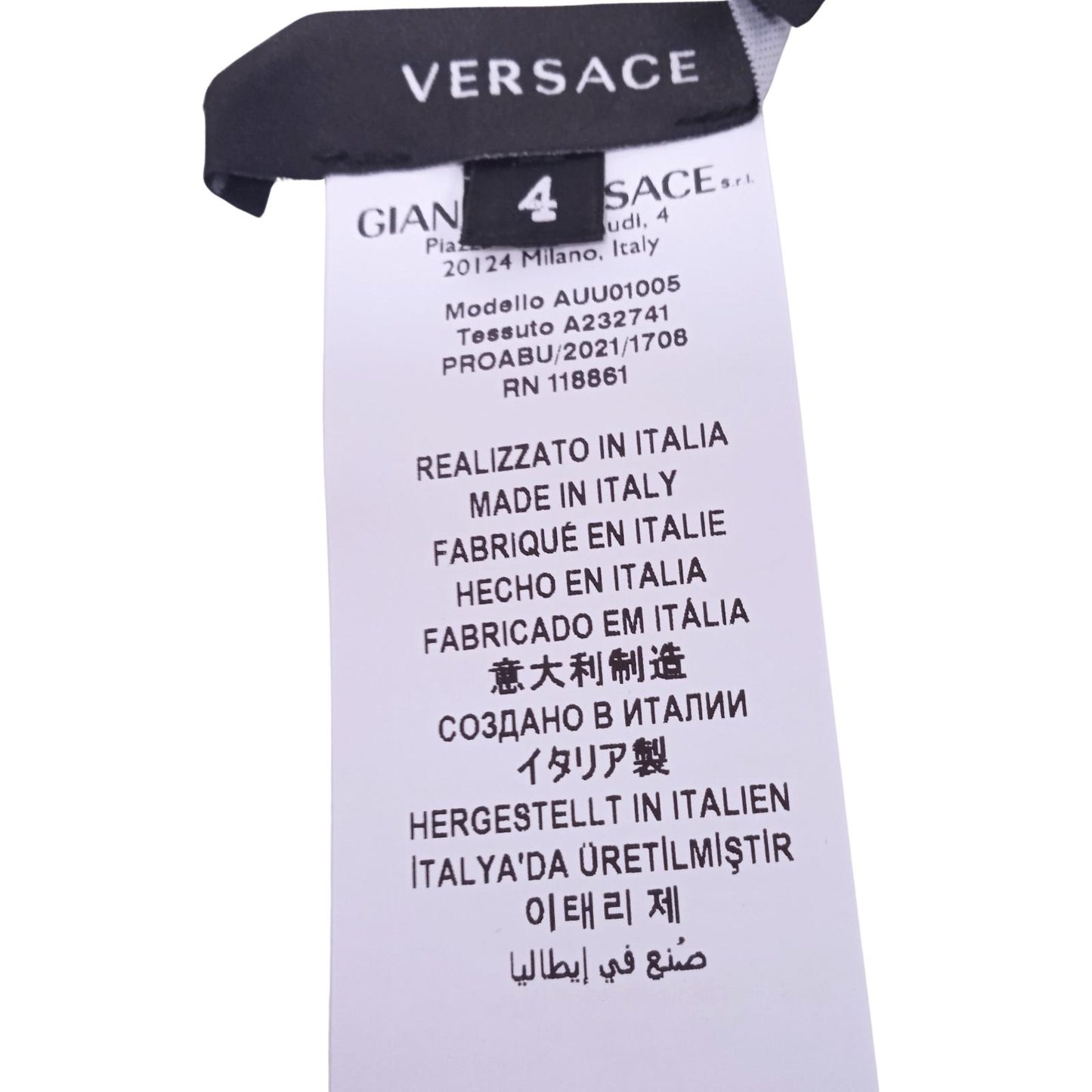VERSACE Men's Black Cotton Blend Short Sleeve T-Shirt Bi-Pack Size 4/L NEW