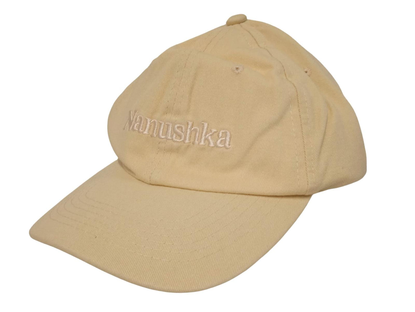 NANUSHKA Men's Beige Organic Cotton Twill Val Adjustable Baseball Cap NEW